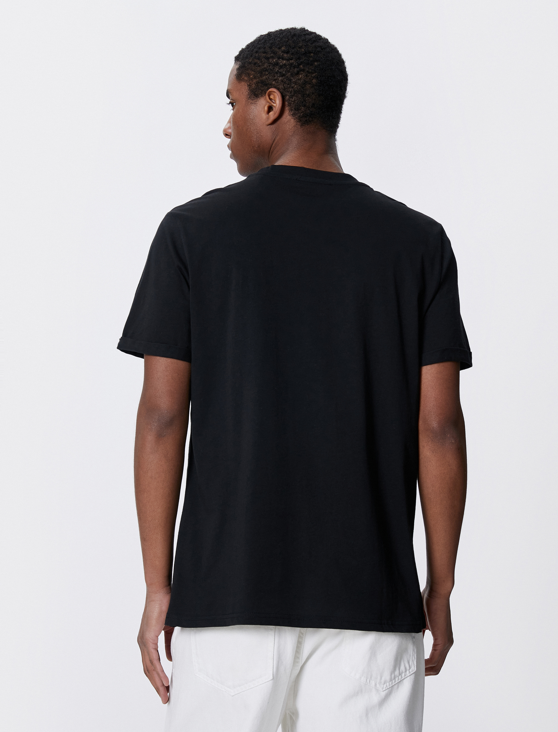   Basic Tişört Bisiklet Yaka Kısa Kollu