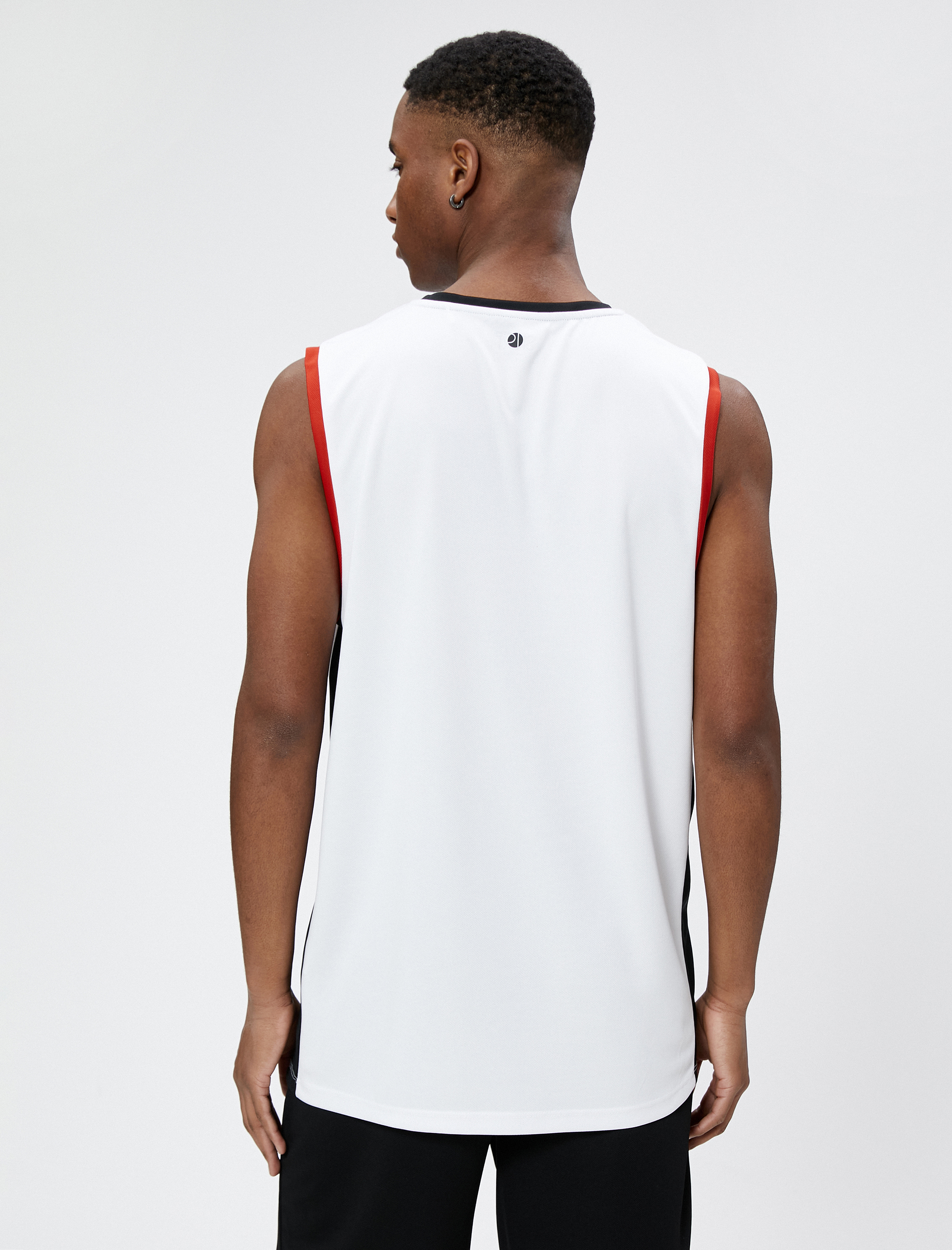   Spor Oversize Atlet Basketbol Baskılı Yuvarlak Yaka