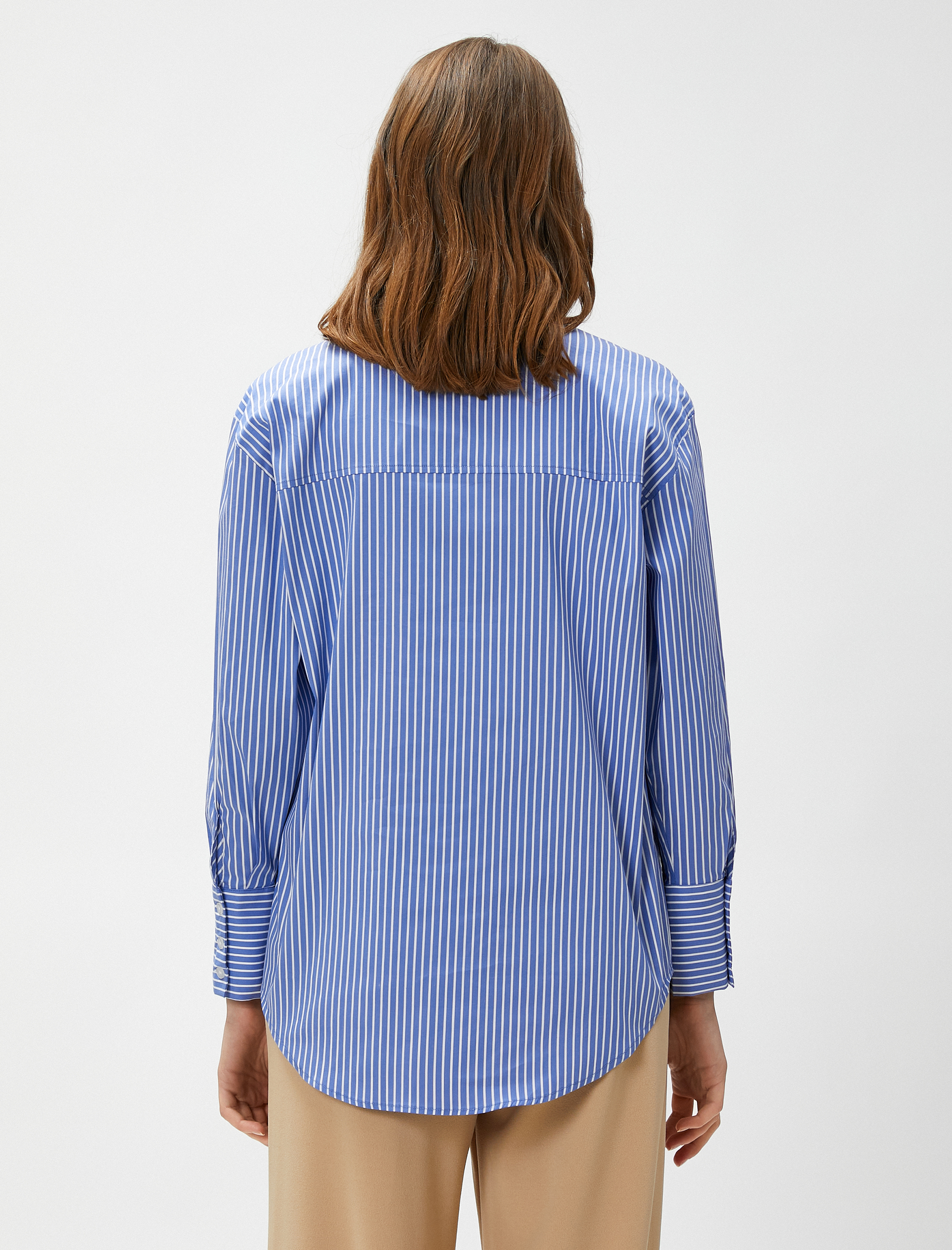   Cep Detaylı Gömlek Uzun Kollu Pamuklu