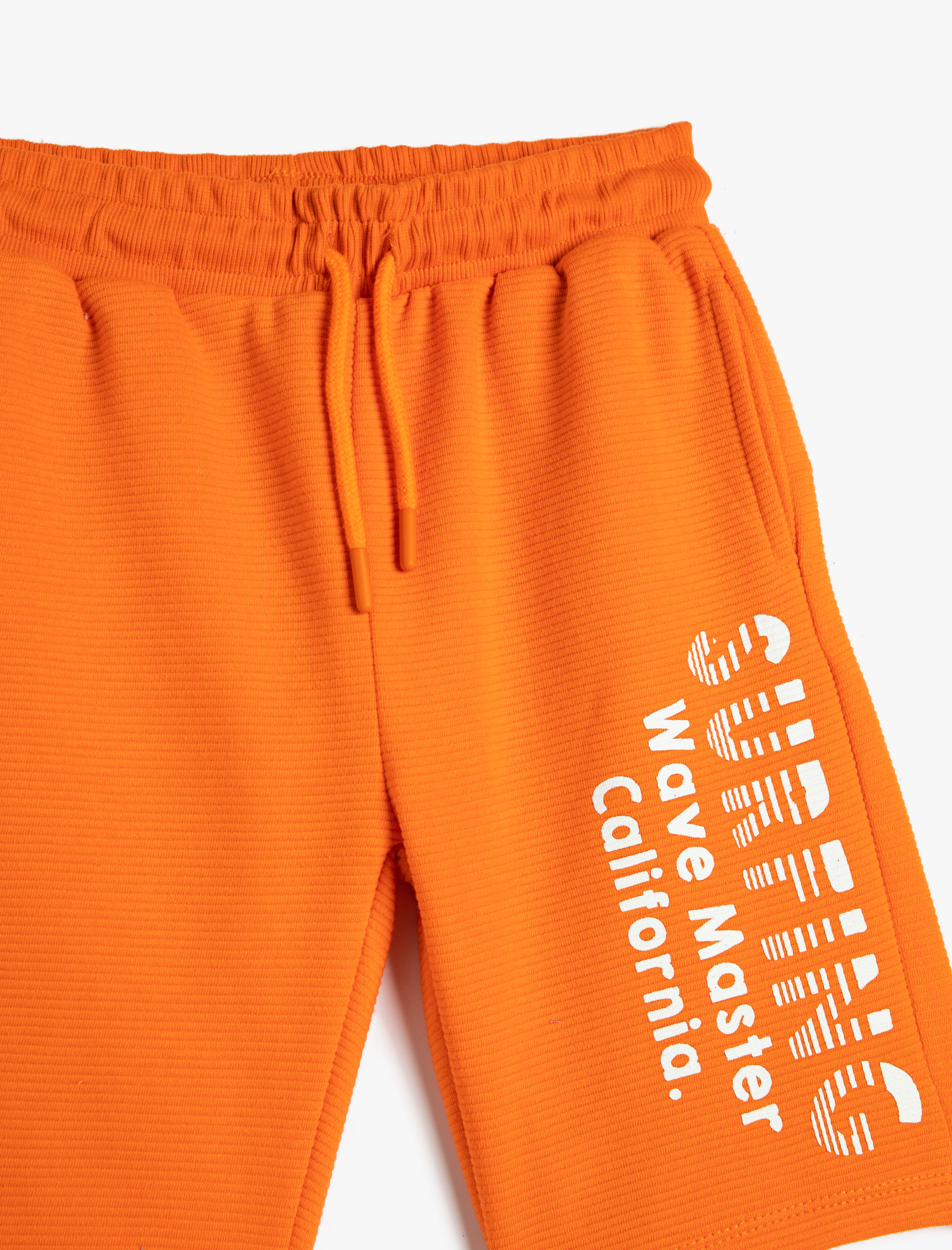  Erkek Çocuk Şort Beli Bağlamalı Cepli Baskı Detaylı