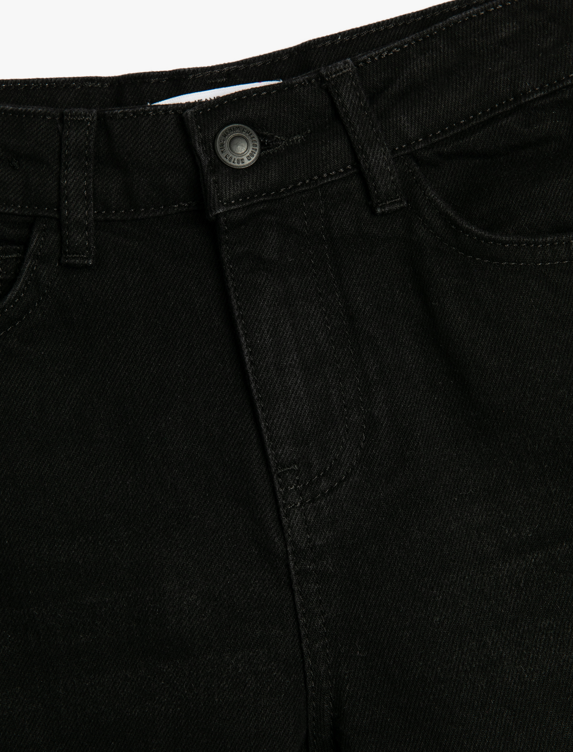  Kız Çocuk Kot Pantolon Bol Paça Cepli Pamuklu - Wide Leg Jean