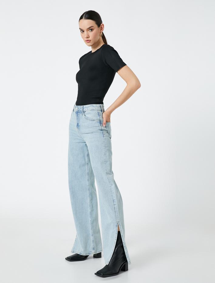  Crop Triko Kazak Kısa Kollu