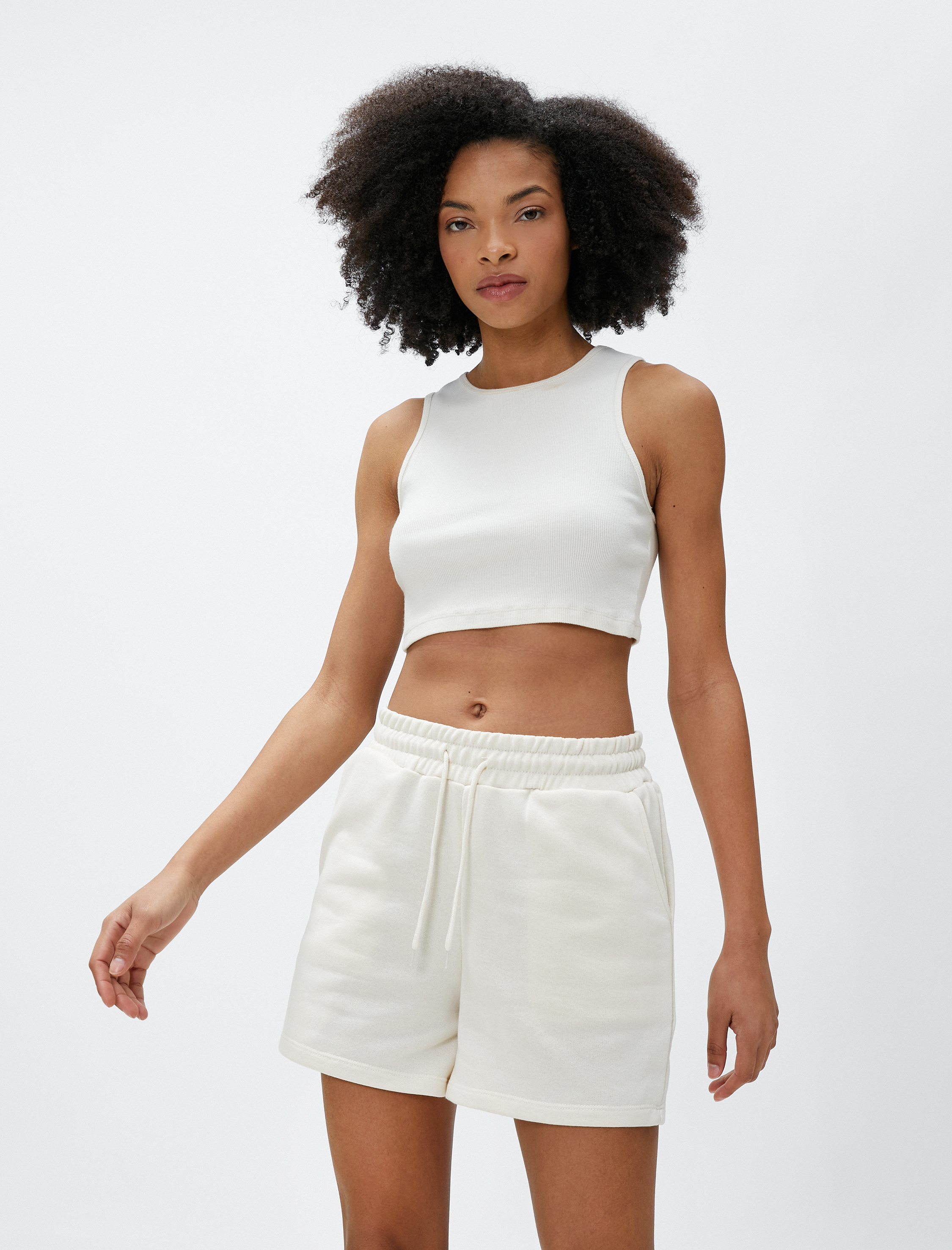 Mini Şort Beli Bağcıklı Cep Detaylı