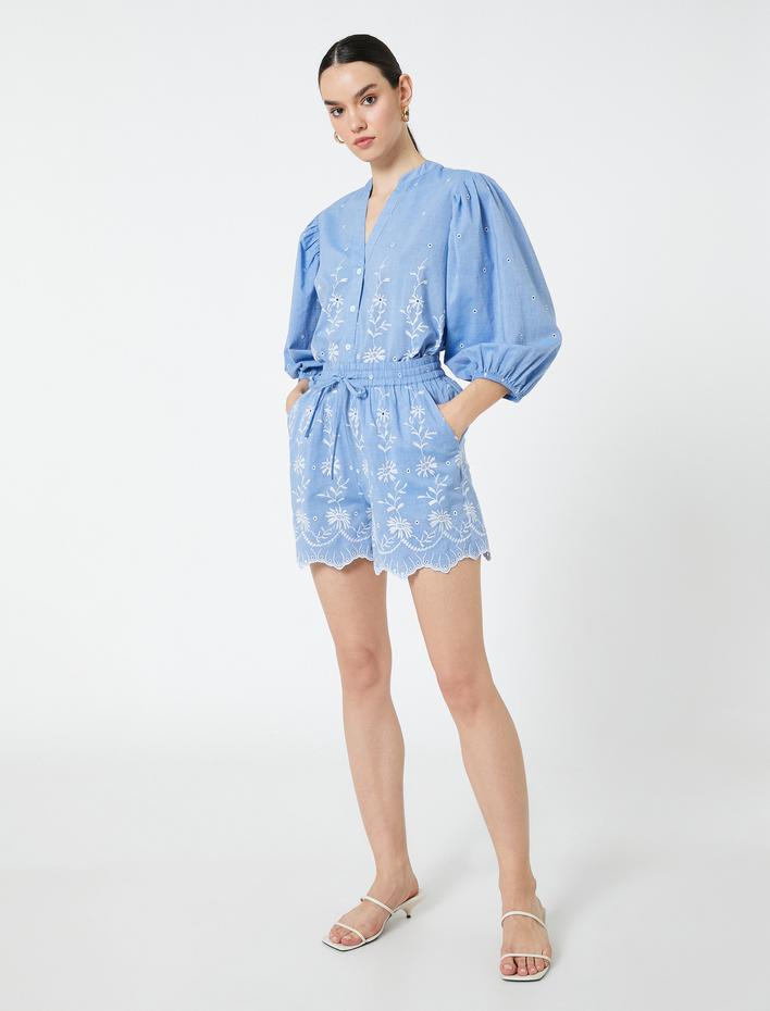  Fisto Gömlek Balon Kol Hakim Yaka