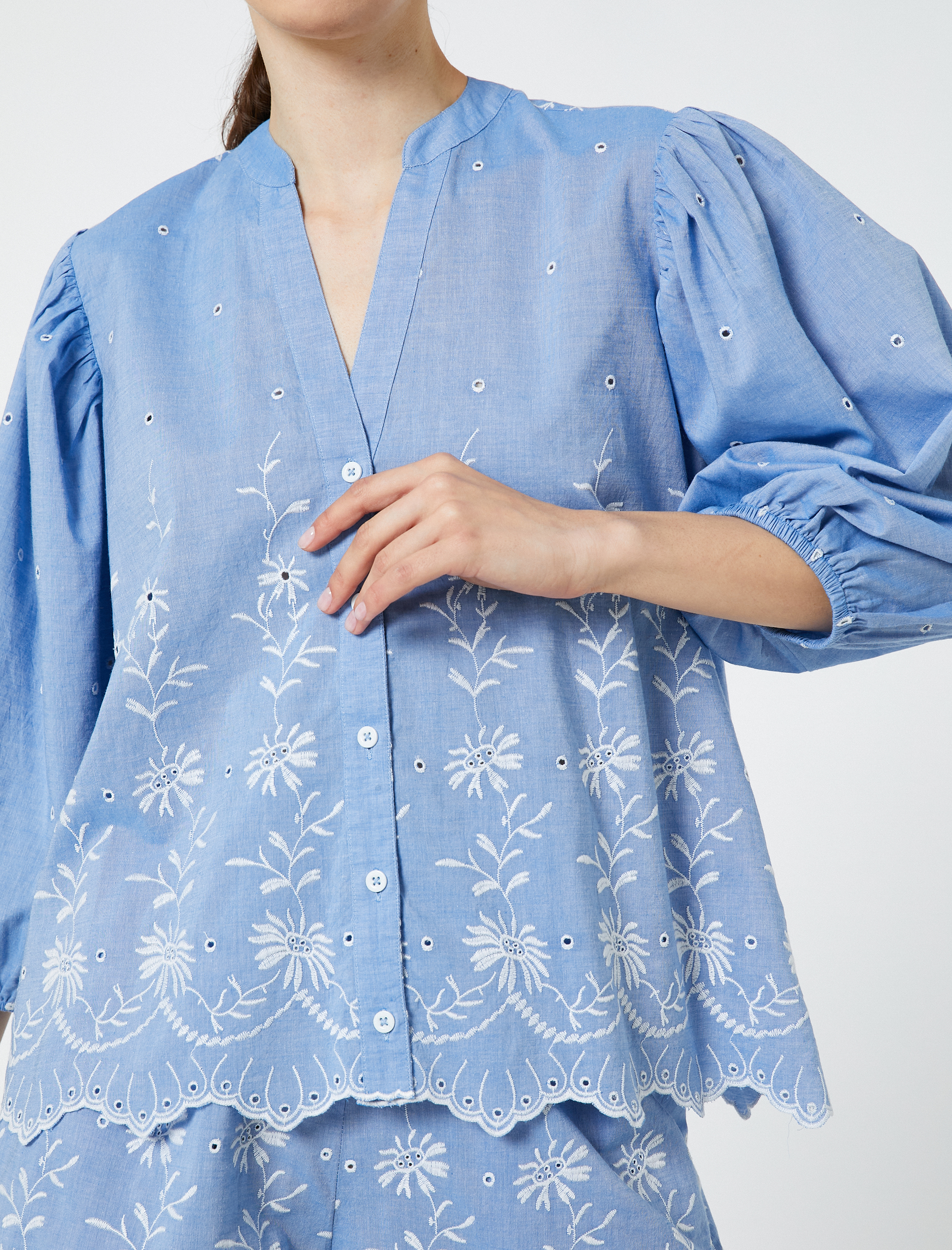   Fisto Gömlek Balon Kol Hakim Yaka