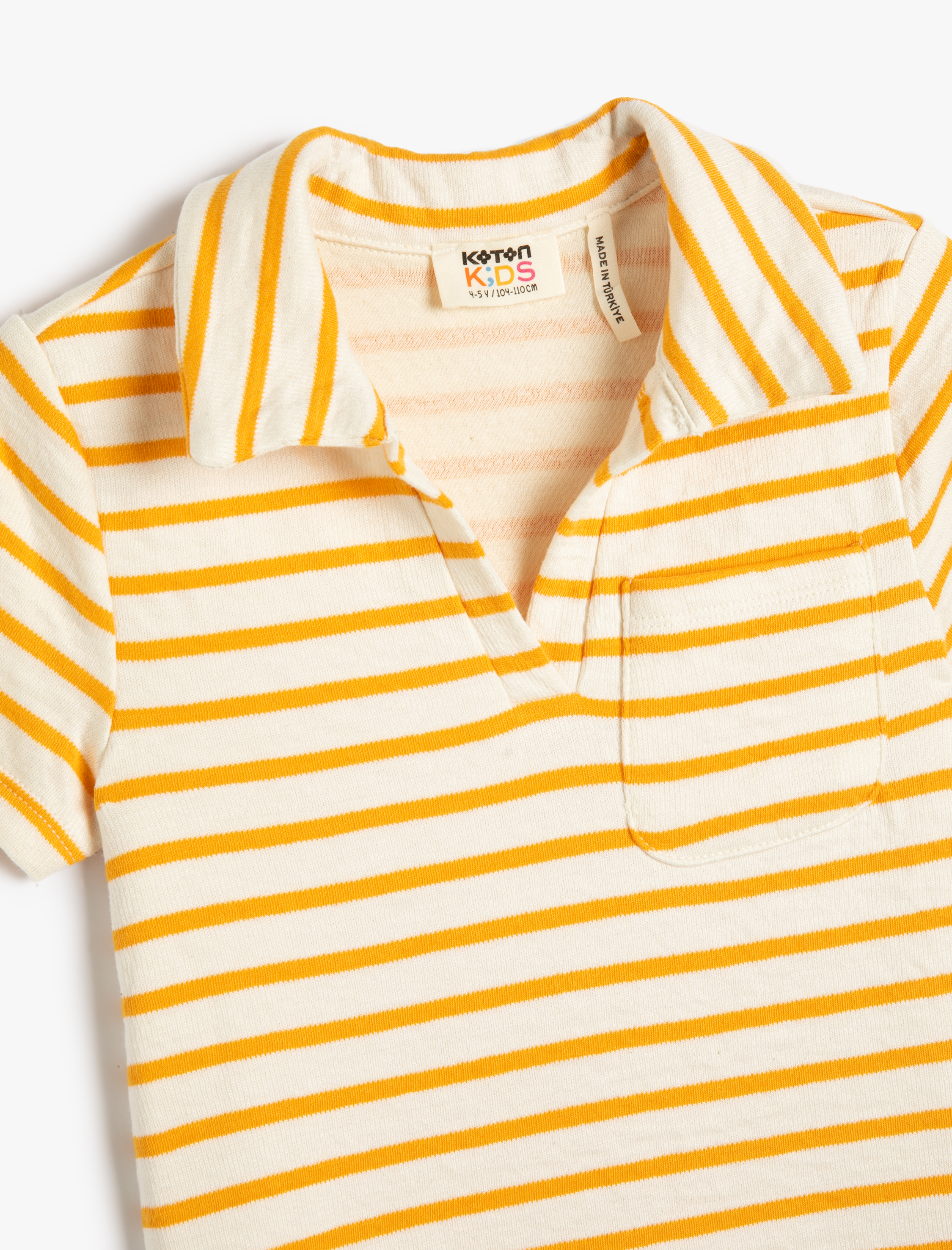 Kız Çocuk Elbise Mini Polo Yaka Kısa Kollu