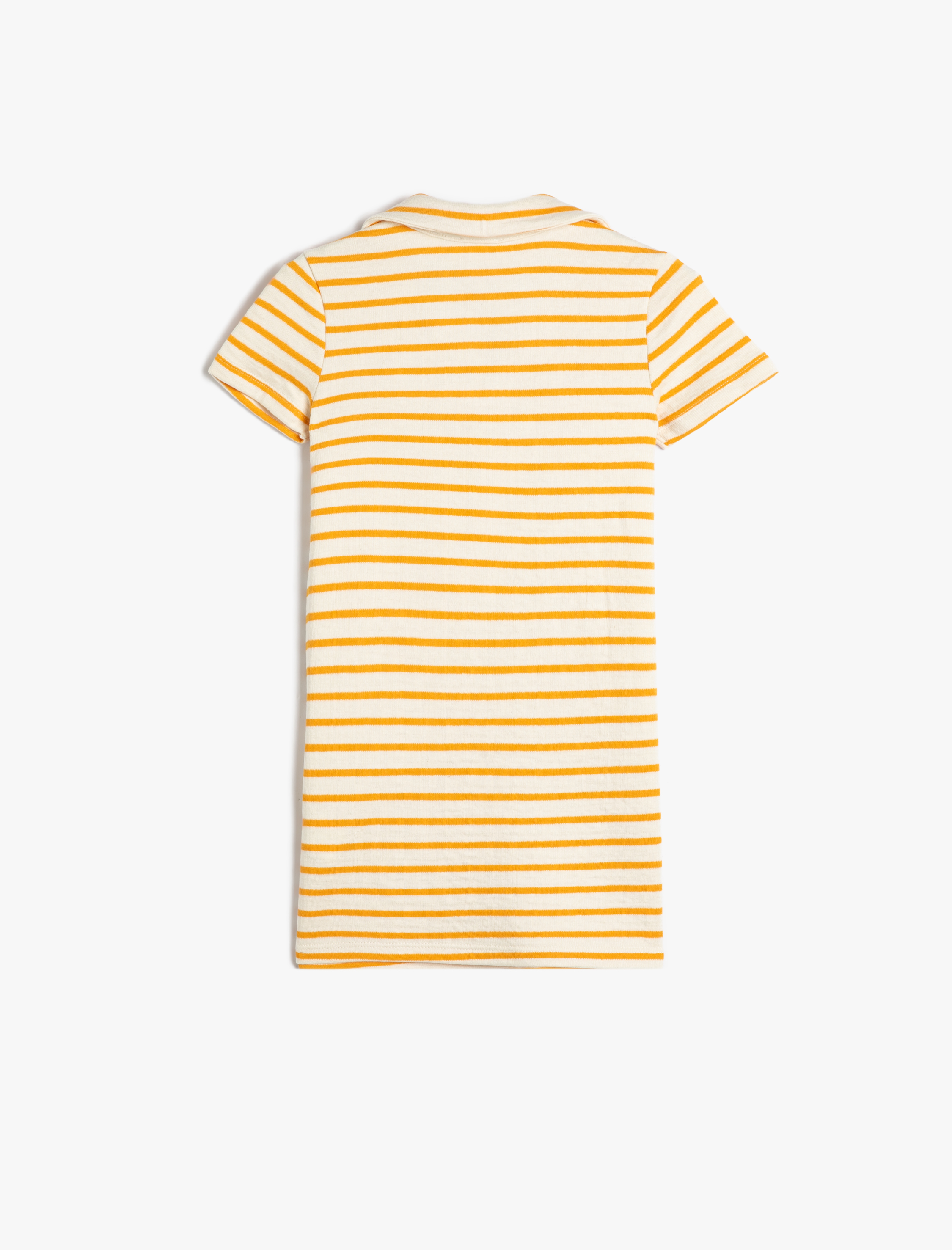 Kız Çocuk Elbise Mini Polo Yaka Kısa Kollu