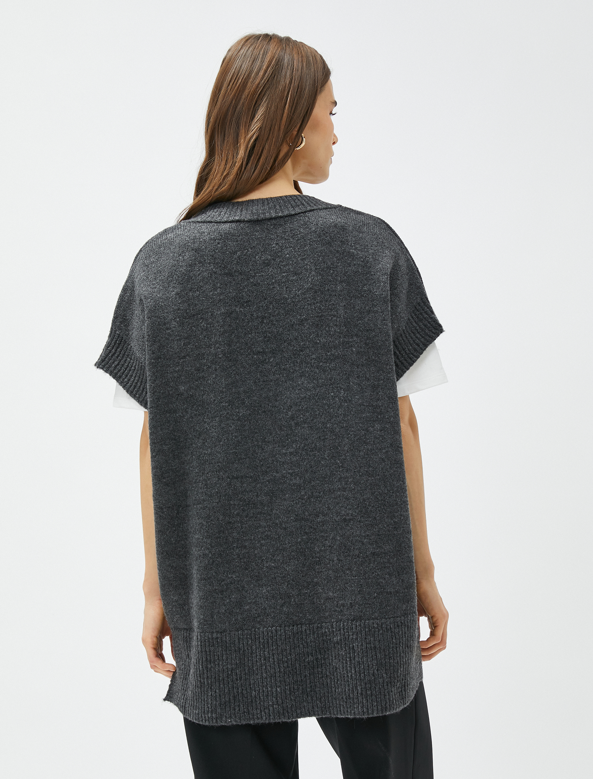 V Yaka Süveter Oversize