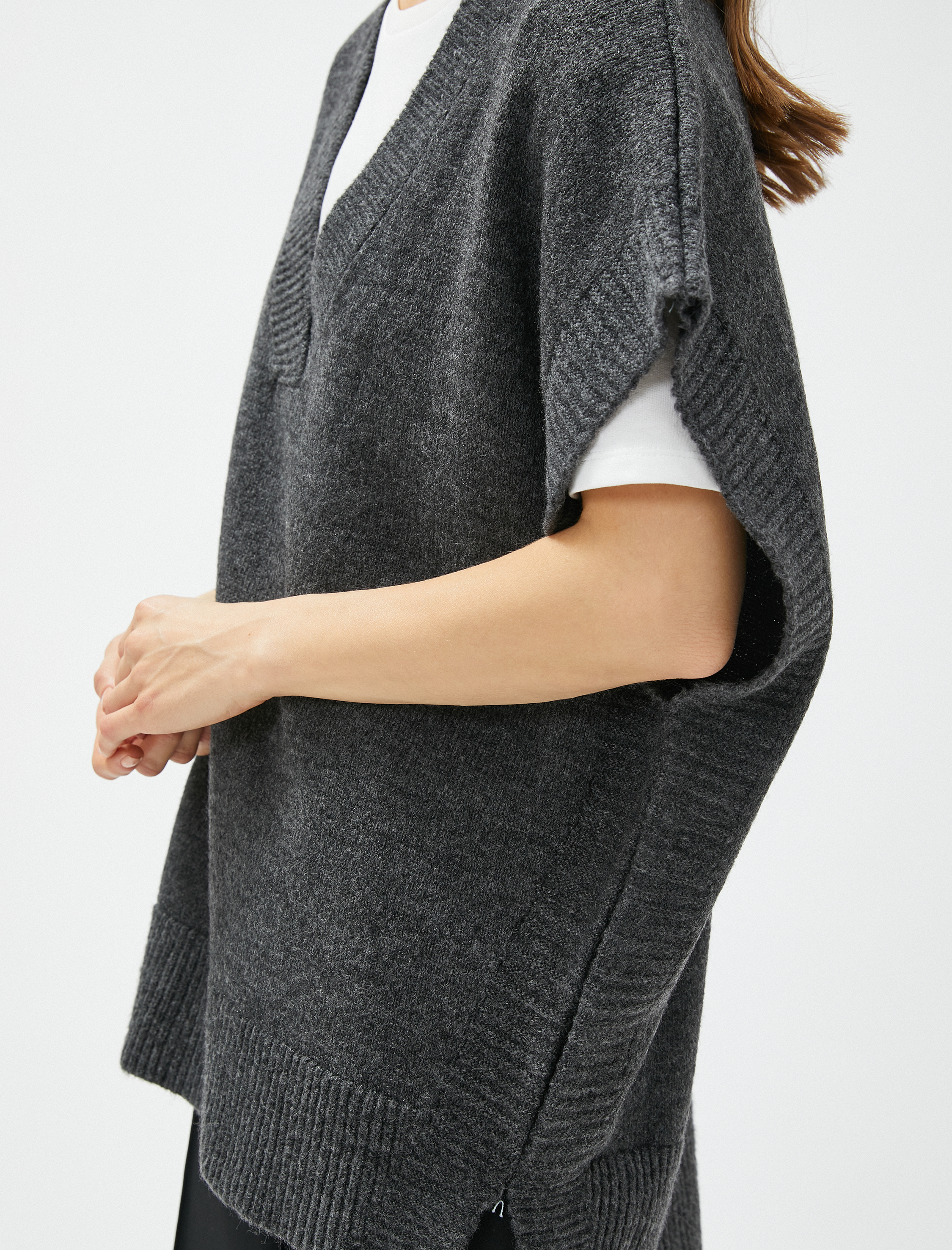 V Yaka Süveter Oversize