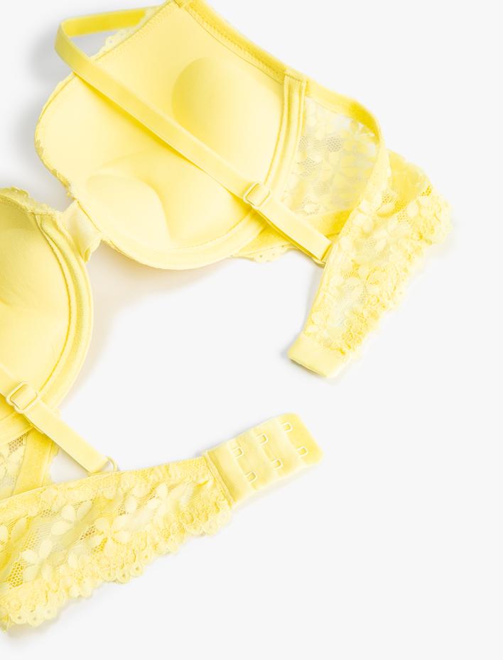  Destekli Sütyen Ekstra Dolgulu Dantelli Maximizer