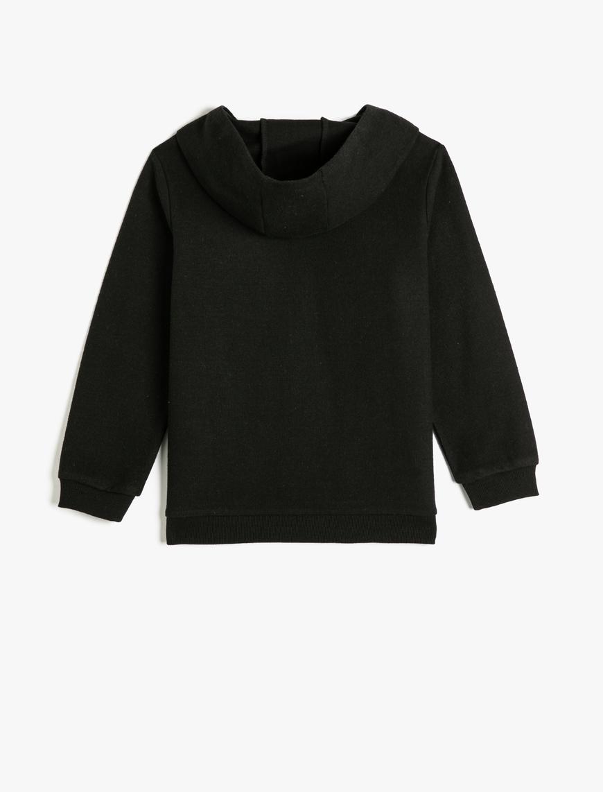  Erkek Çocuk Fermuarlı Sweatshirt Basic Uzun Kollu