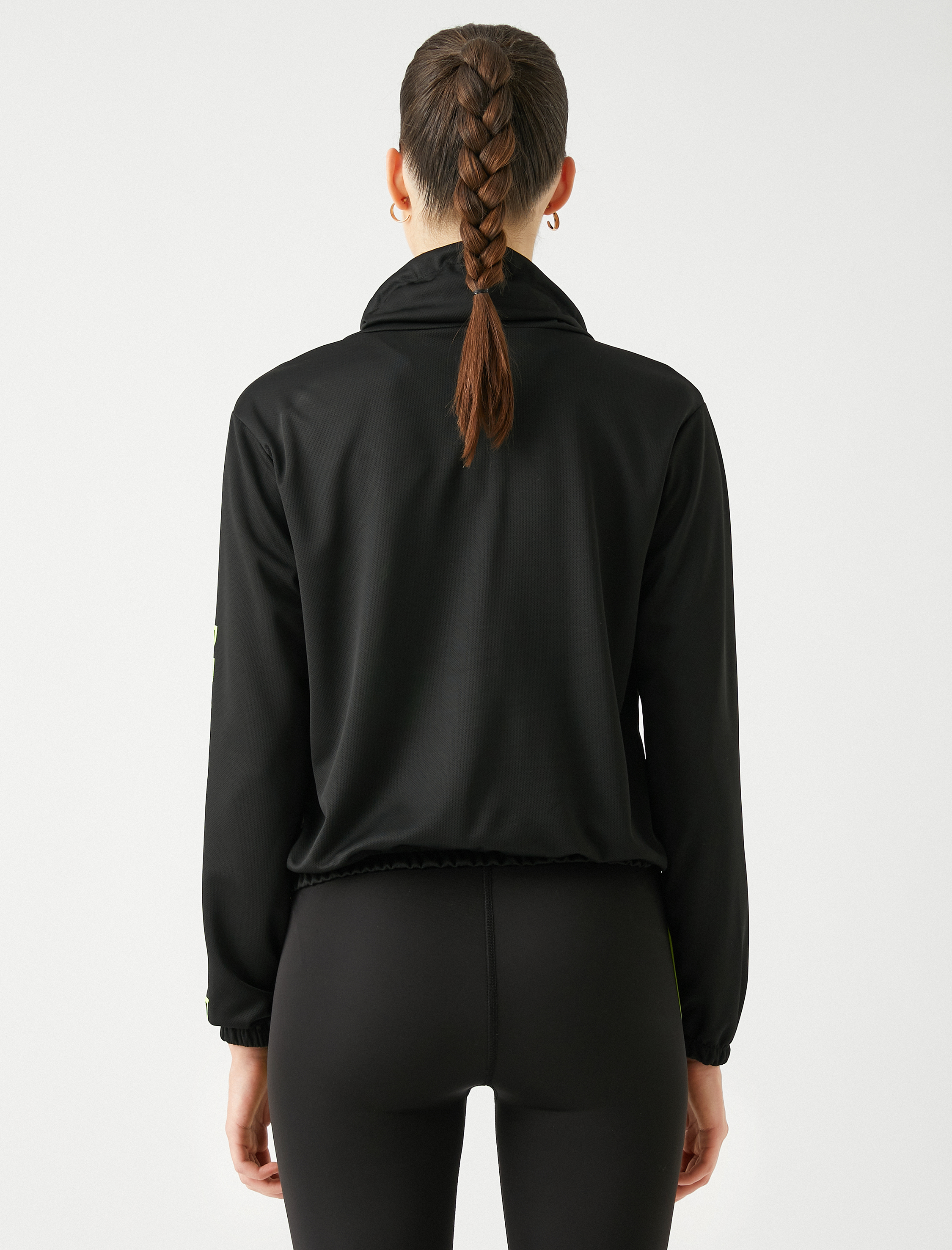   Spor Sweatshirt Slogan Baskılı Kapüşonlu