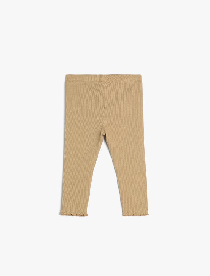 Kız Bebek Basic Tayt Kaşkorse Fırfırlı Beli Lastikli Pamuklu