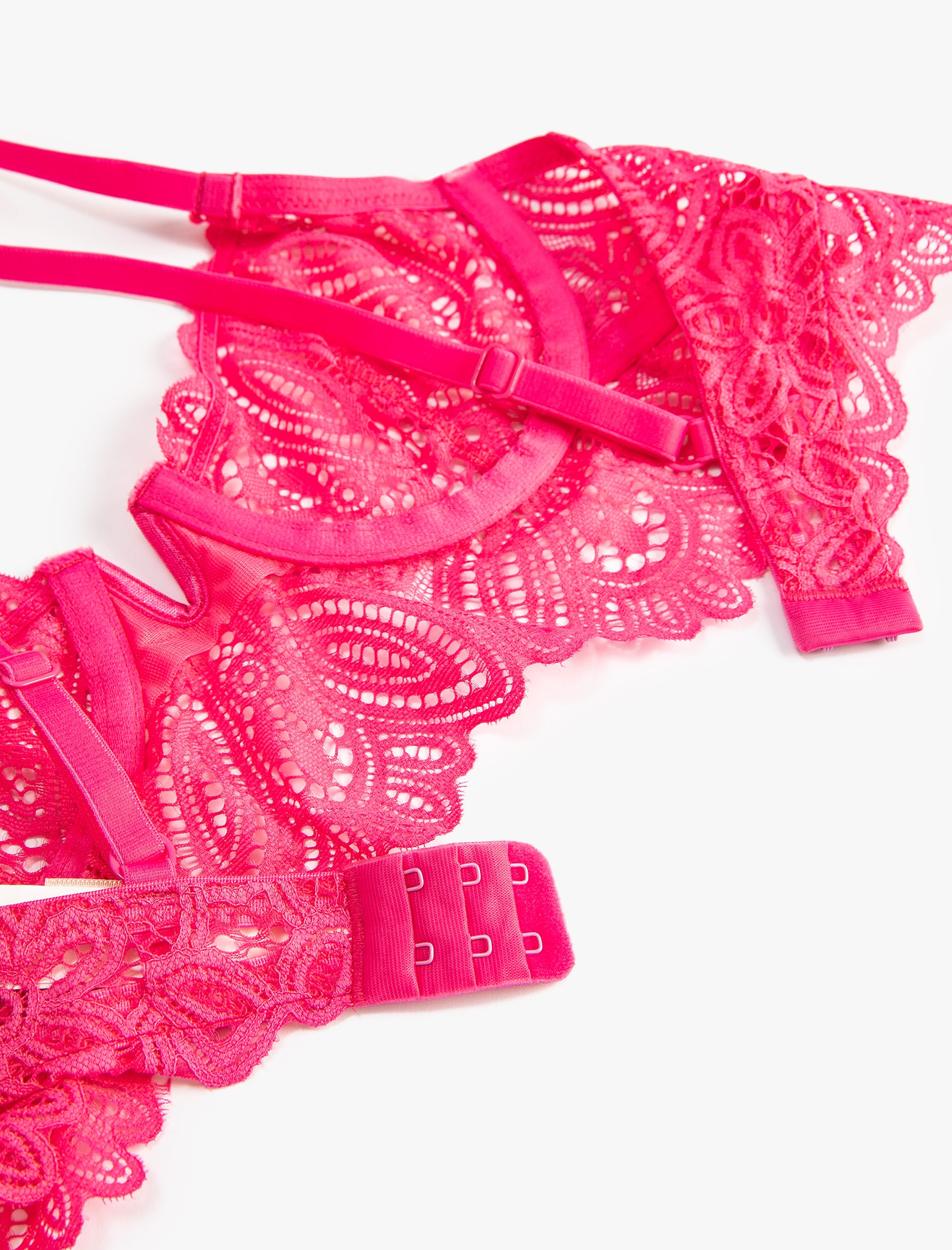   Dantelli Bralet Sütyen Balenli Dolgusuz Desteksiz