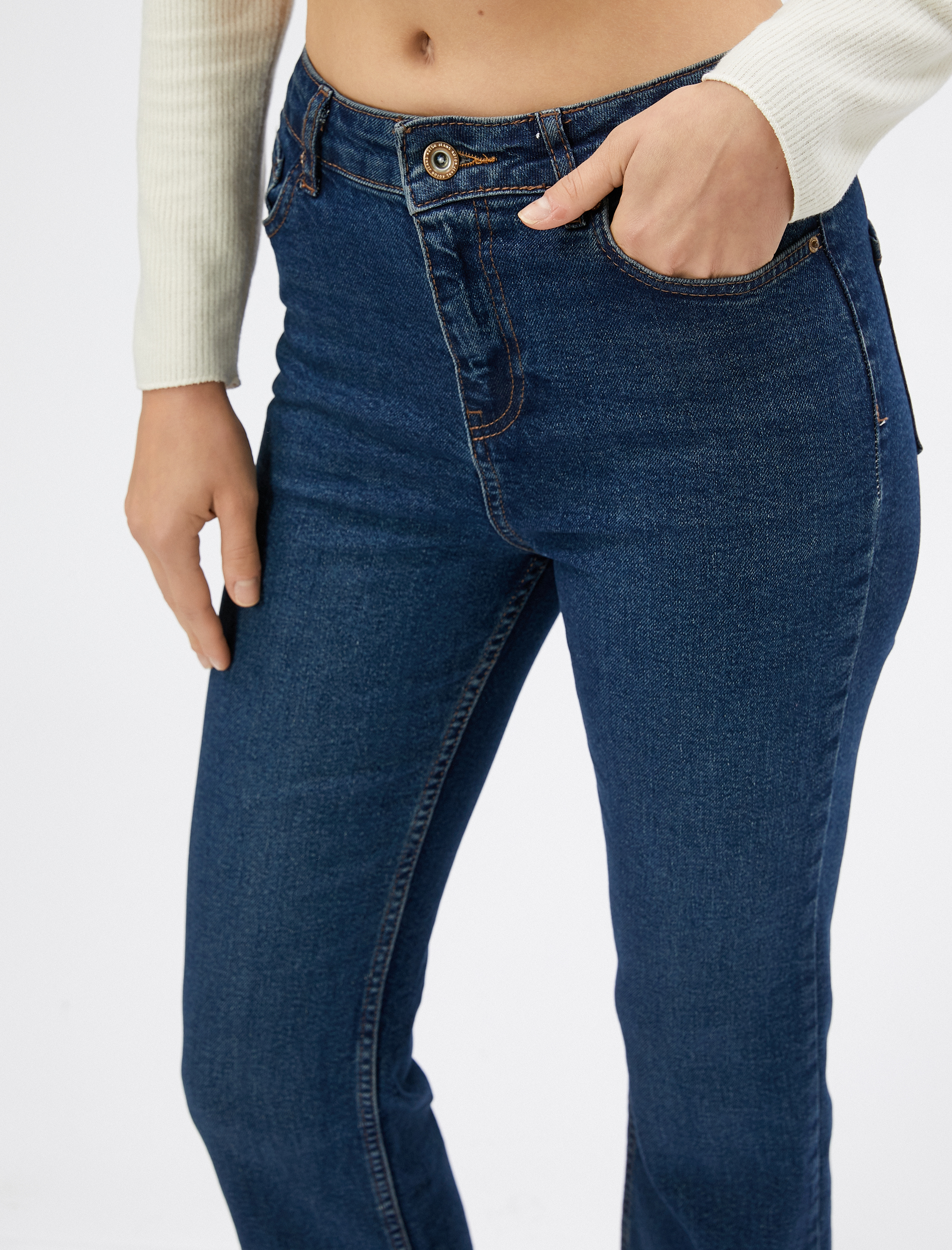   İspanyol Paça Kot Pantolon Dar Kesim - Flare Jeans