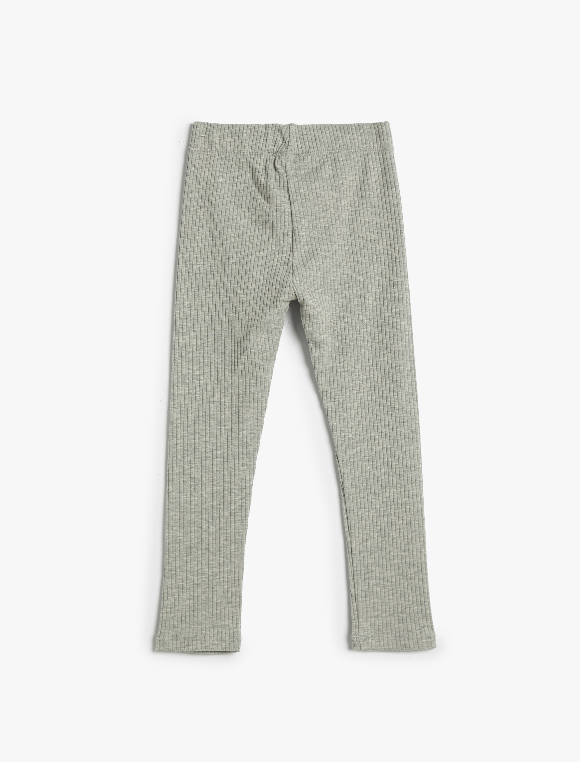  Kız Çocuk Basic Tayt Fitilli Pamuklu Beli Lastikli