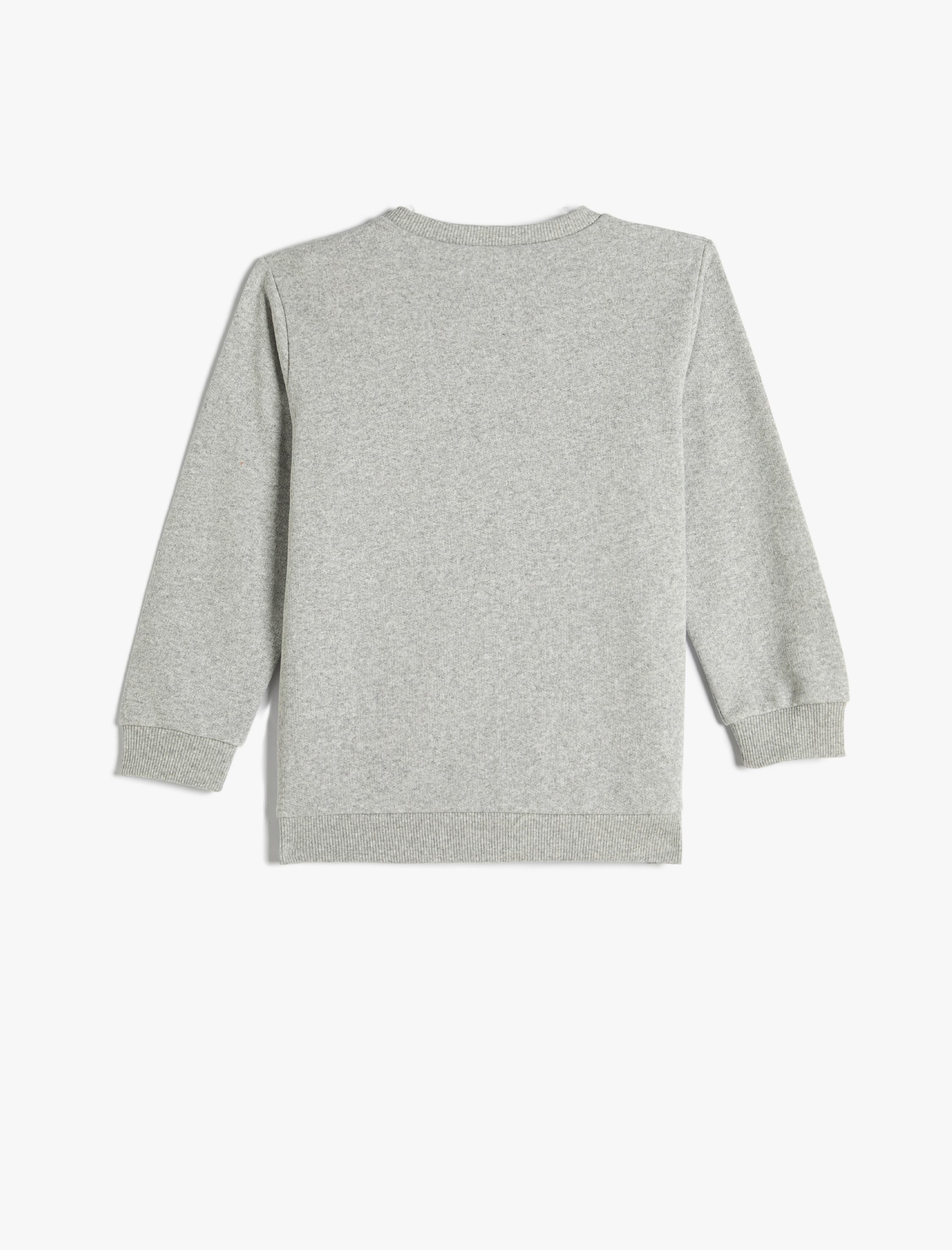  Erkek Çocuk Sweatshirt Uzun Kollu Bisiklet Yaka Baskılı