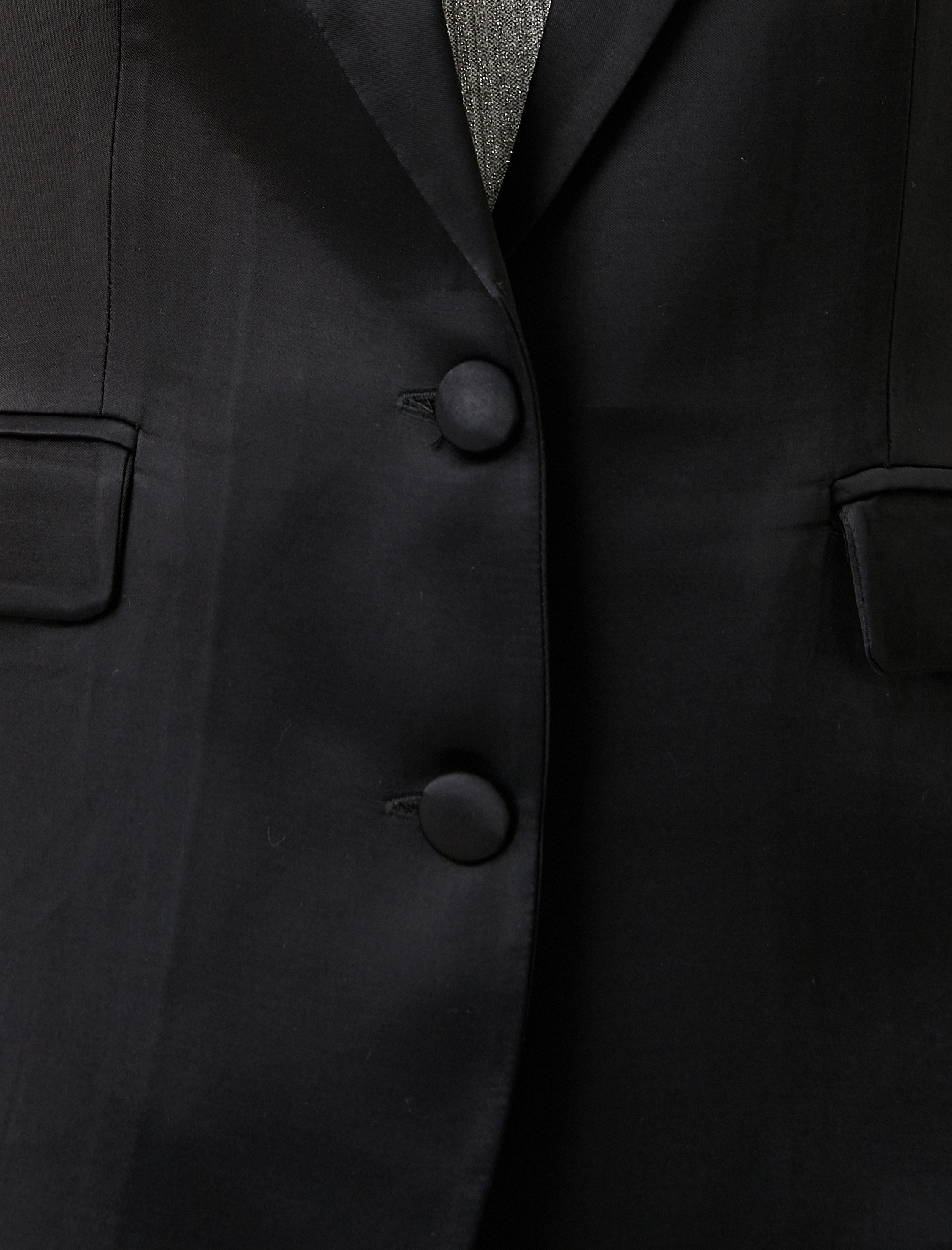   Saten Blazer Ceket  Kumaş Karışımlı