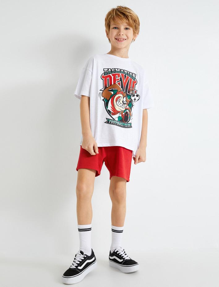 Erkek Çocuk Basic Şort Beli Bağlamalı Pamuklu