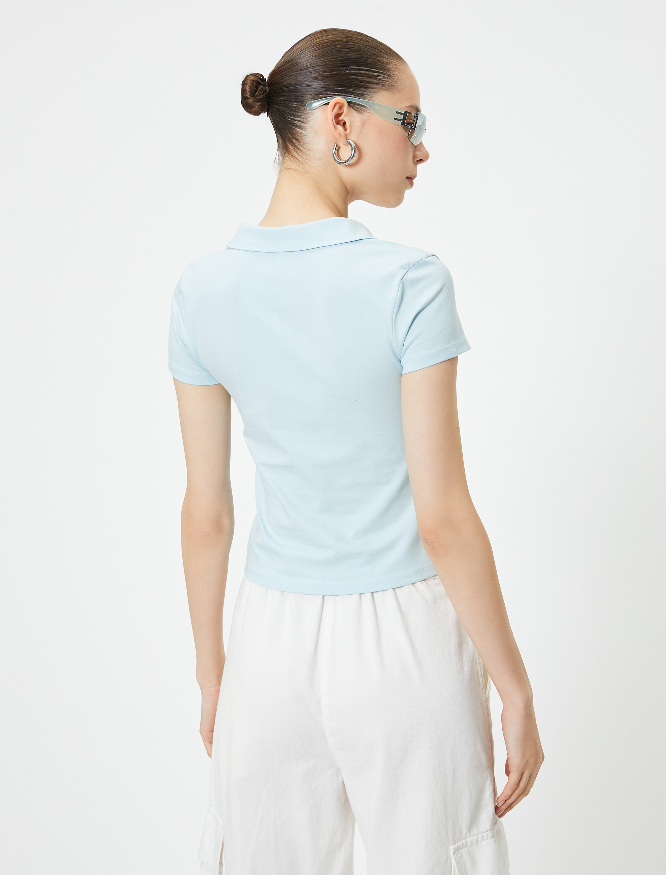 Fermuarlı Polo Tişört Kısa Kollu Slim Fit