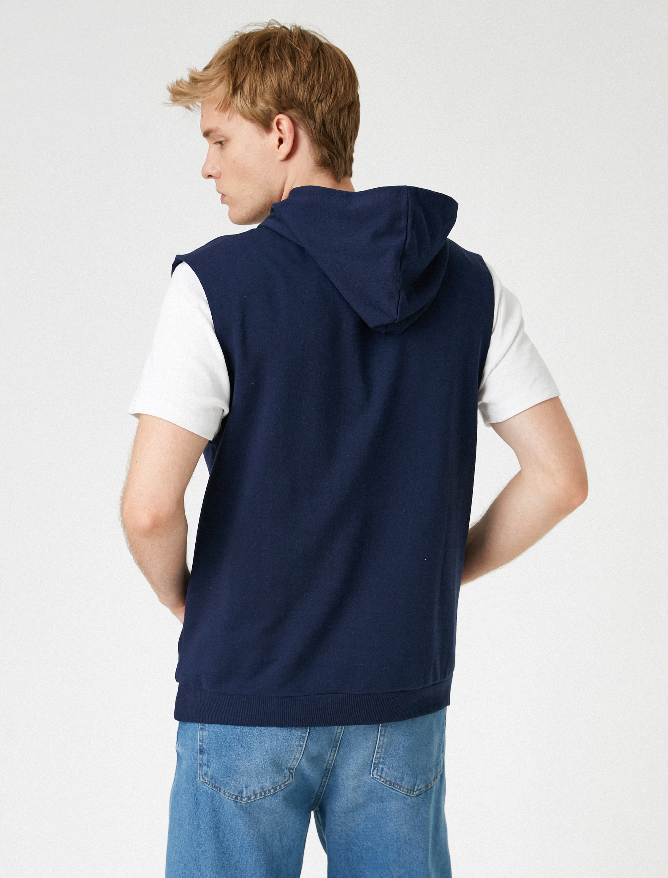 Kapşonlu Kolsuz Sweatshirt