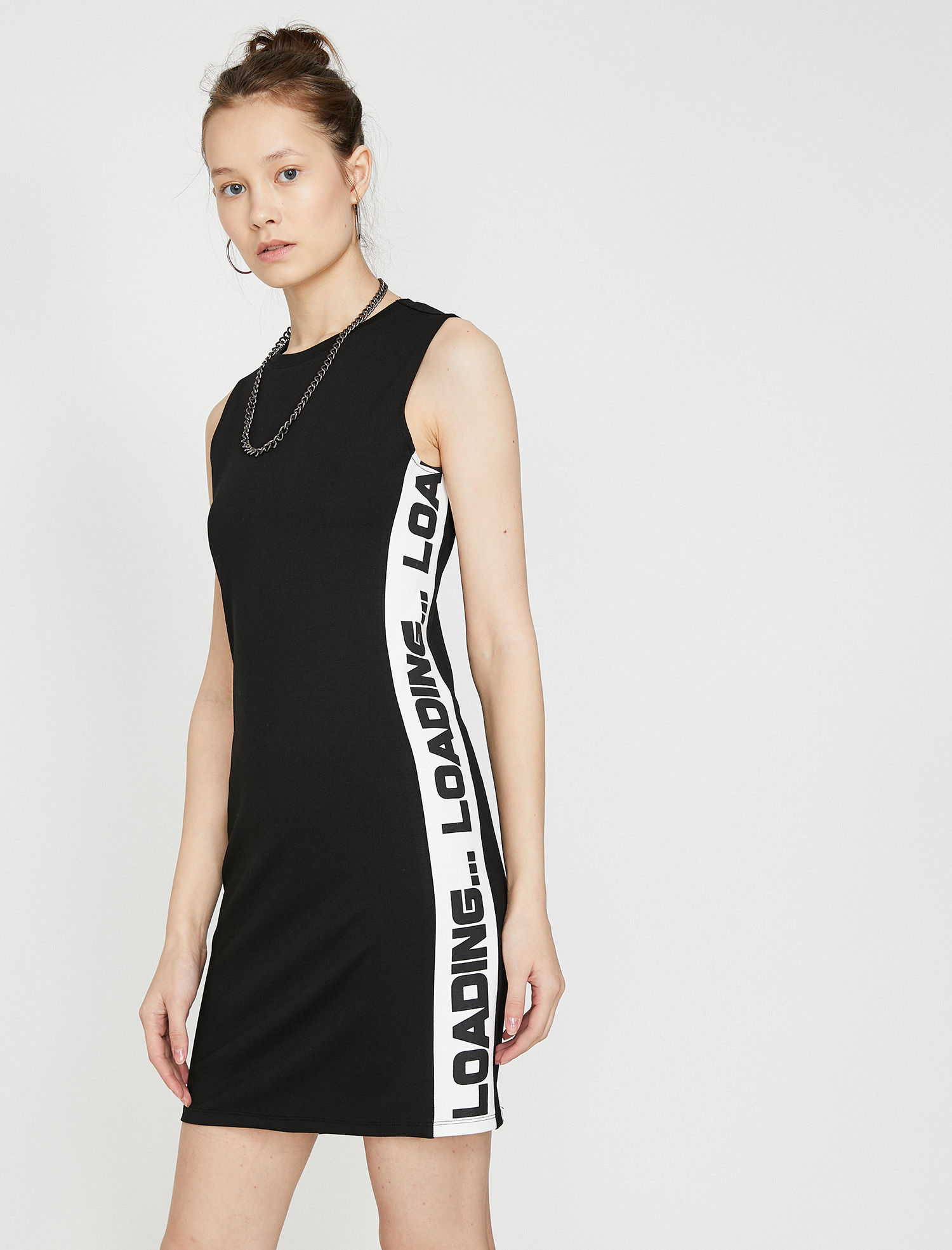   Yazılı Baskılı Elbise