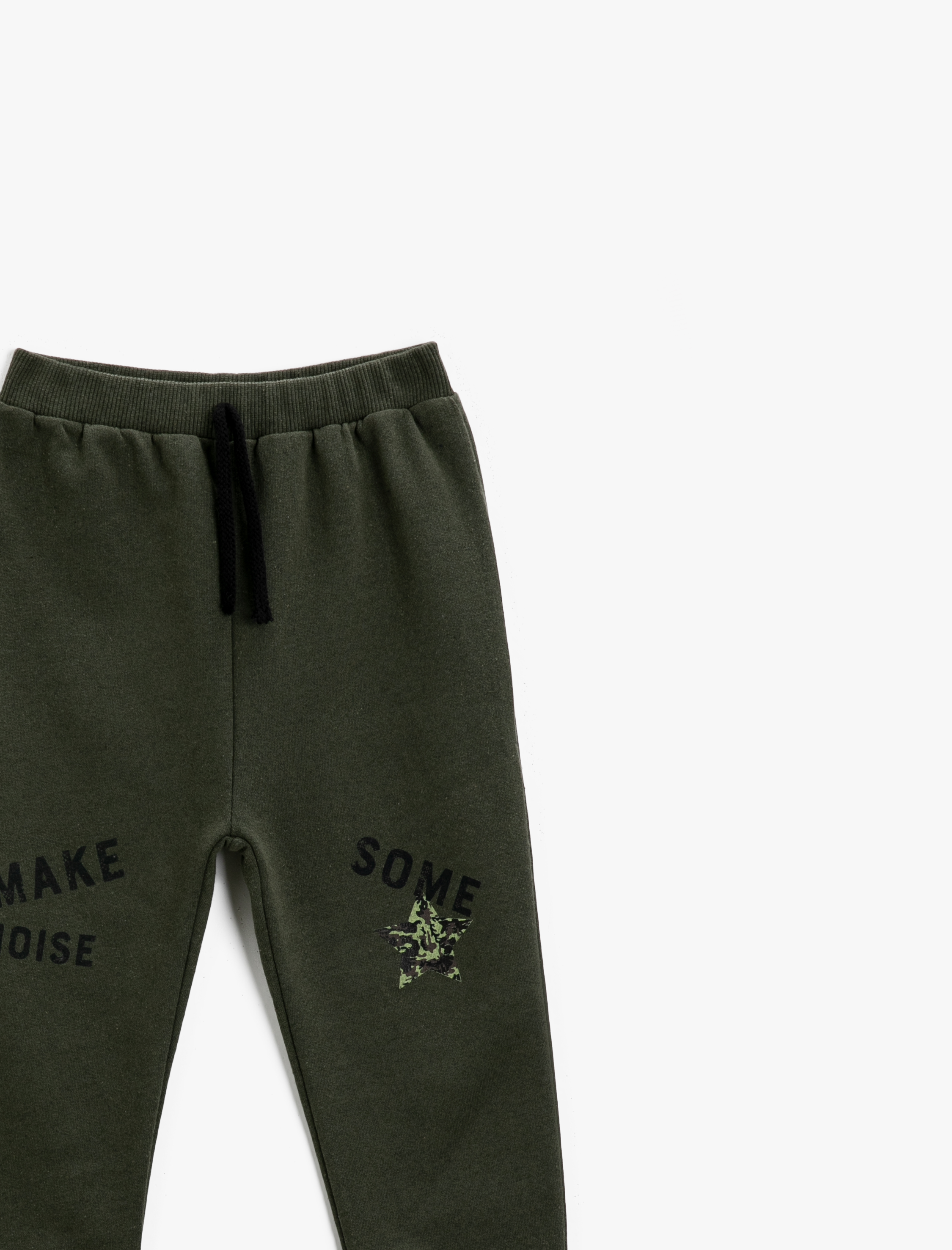  Erkek Bebek Beli Bağlamalı Eşofman Altı Baskılı