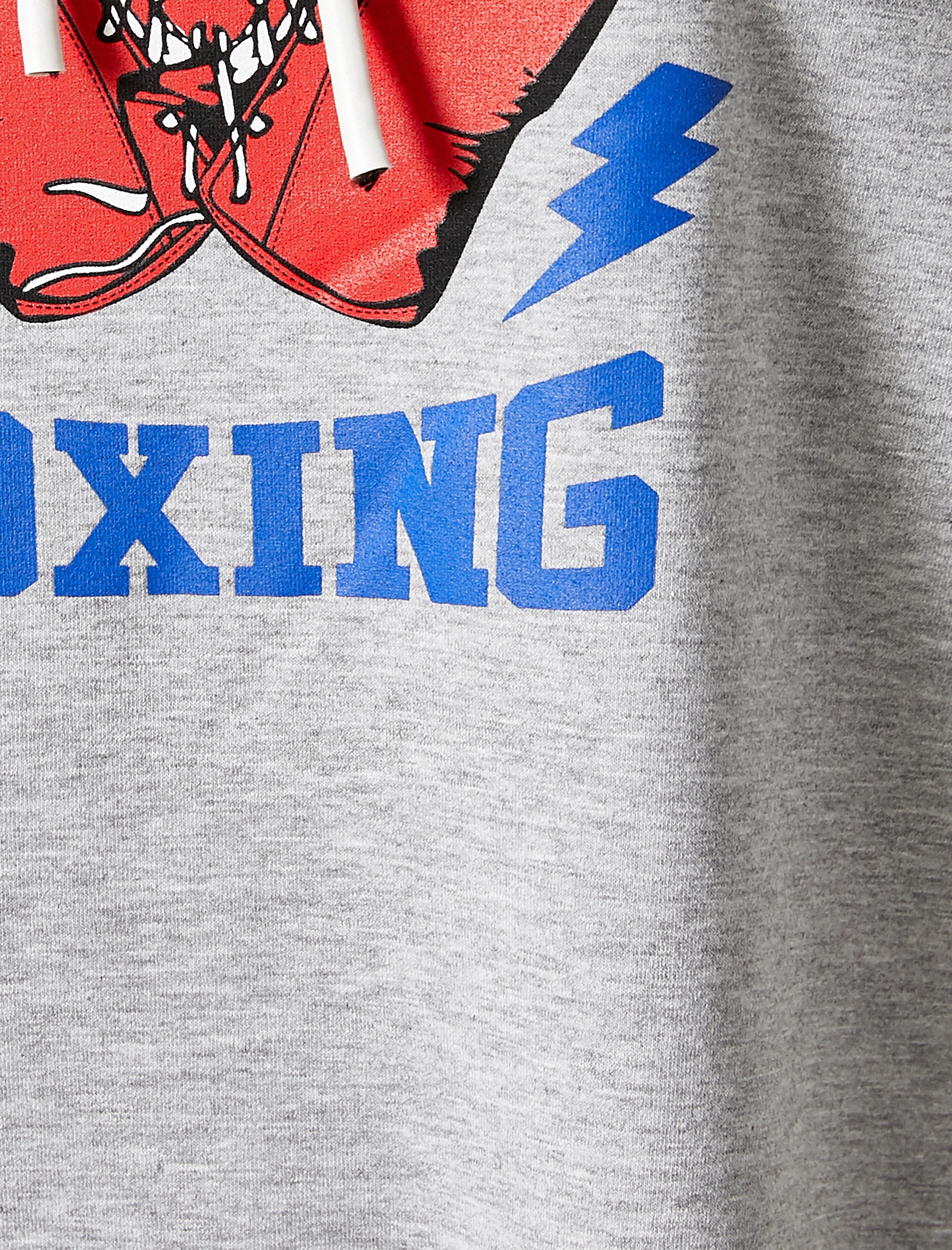   Kapüşonlu Sweatshirt Kısa Kollu Baskılı