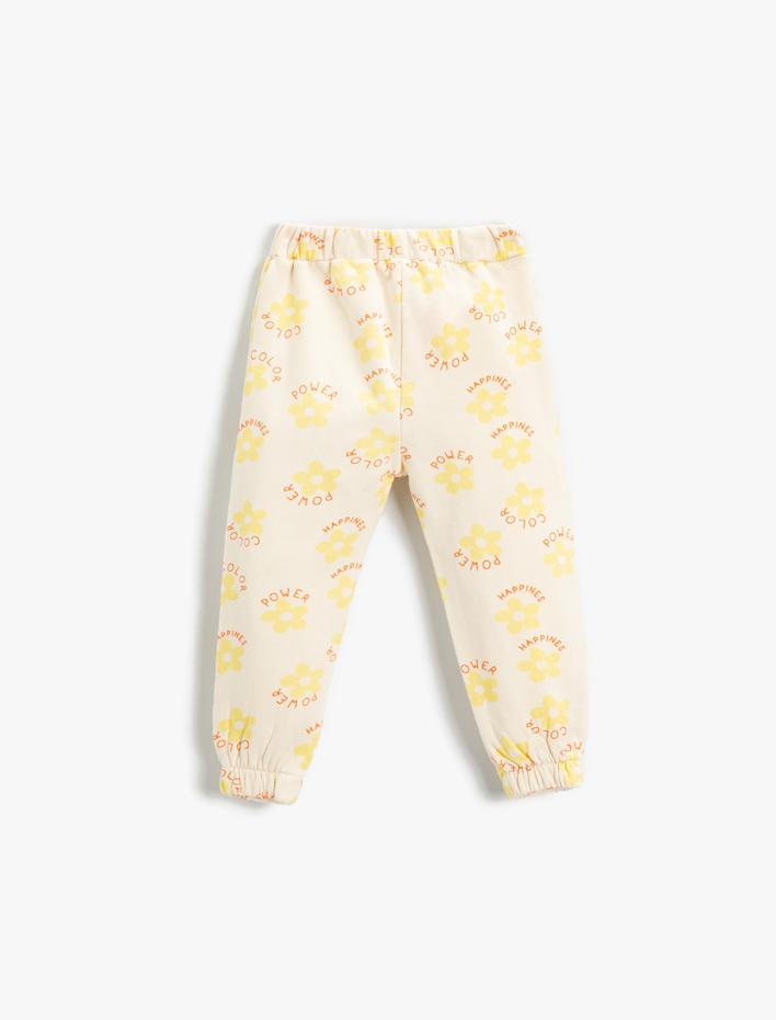 Kız Bebek Baskılı Jogger Eşofman Altı Pamuklu