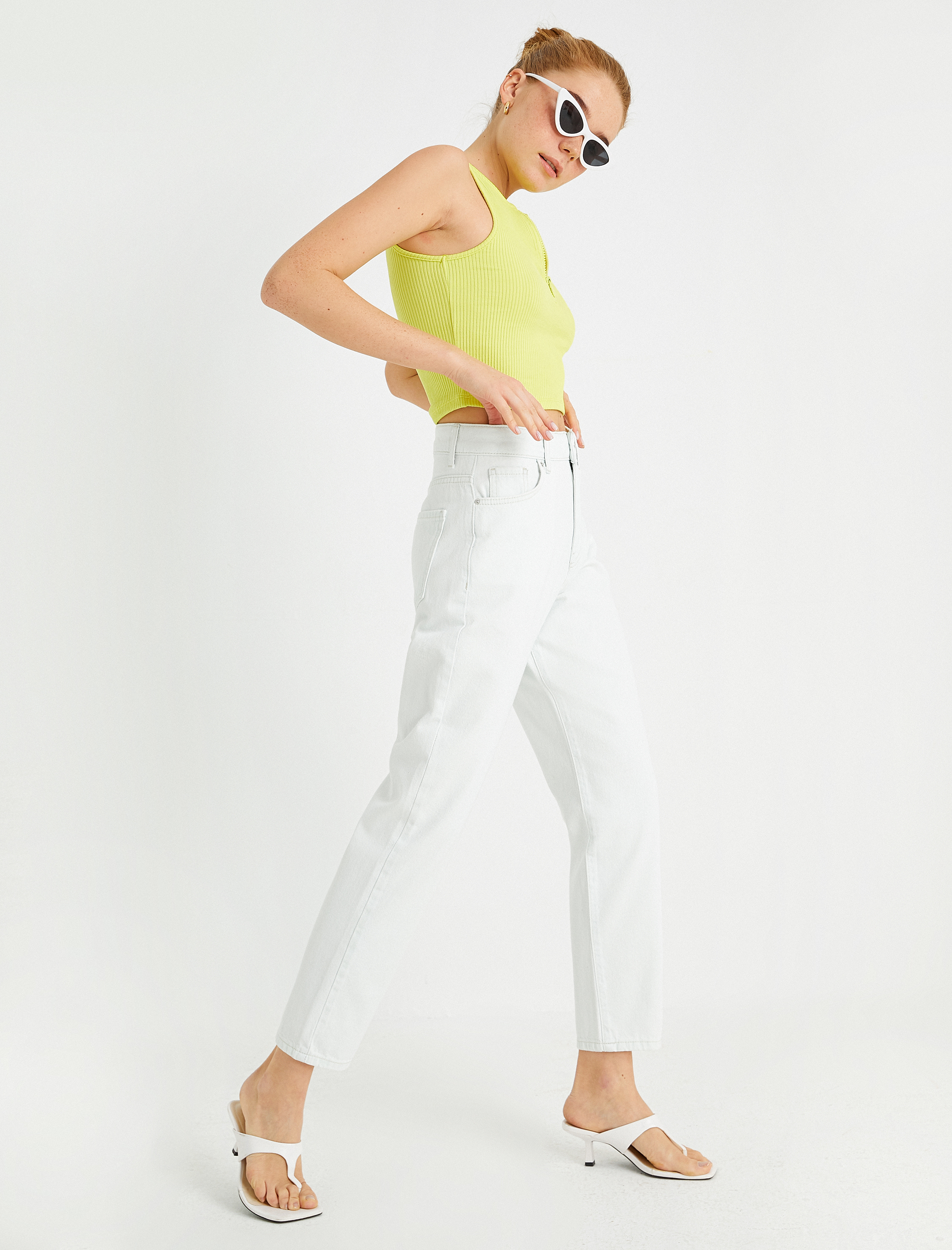   Mom Fit Kot Pantolon - Mom Jean