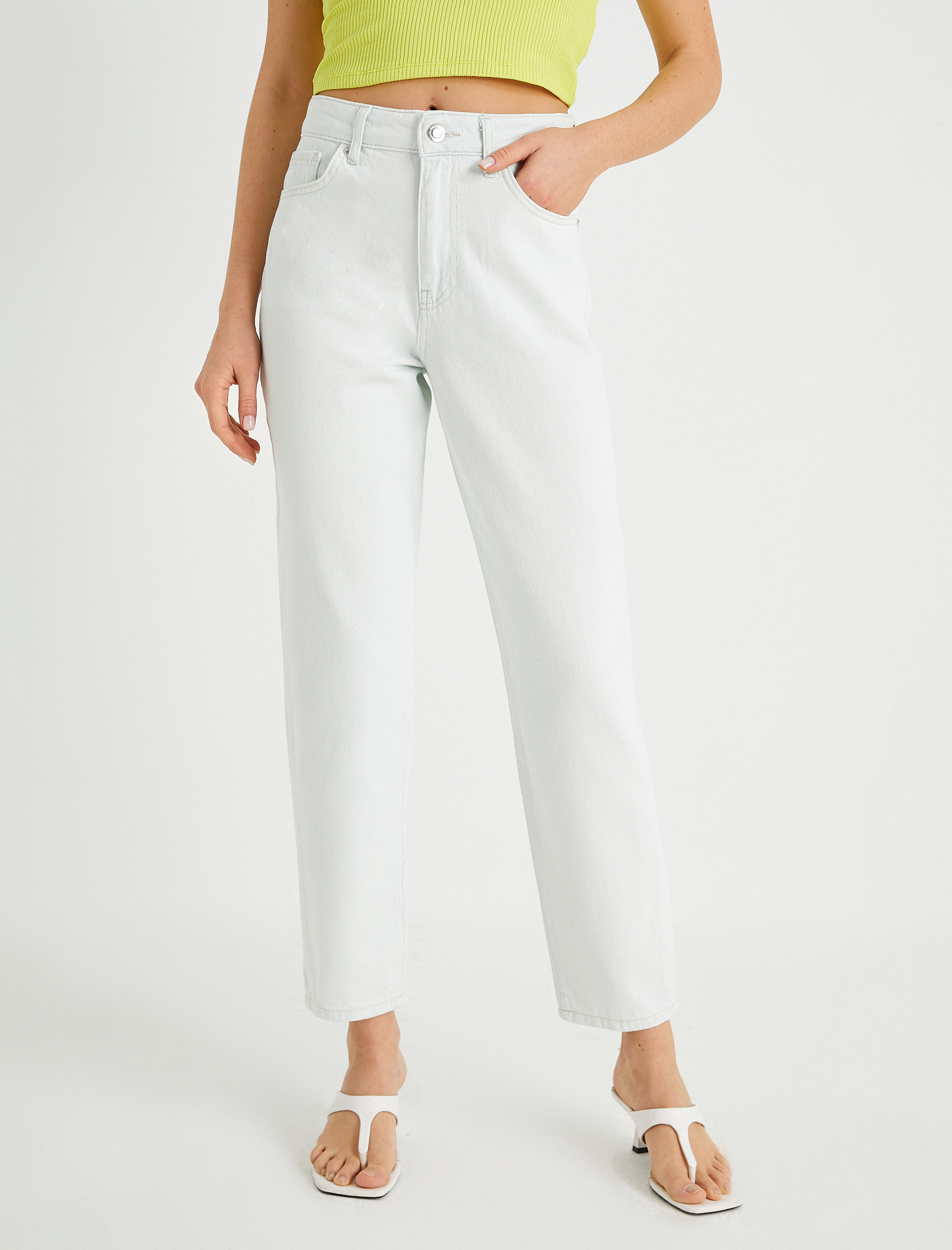   Mom Fit Kot Pantolon - Mom Jean