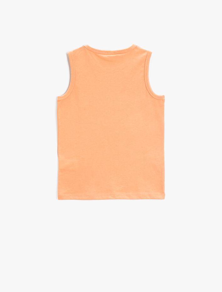 Erkek Çocuk Cep Detaylı Bisiklet Yaka Atlet Pamuklu