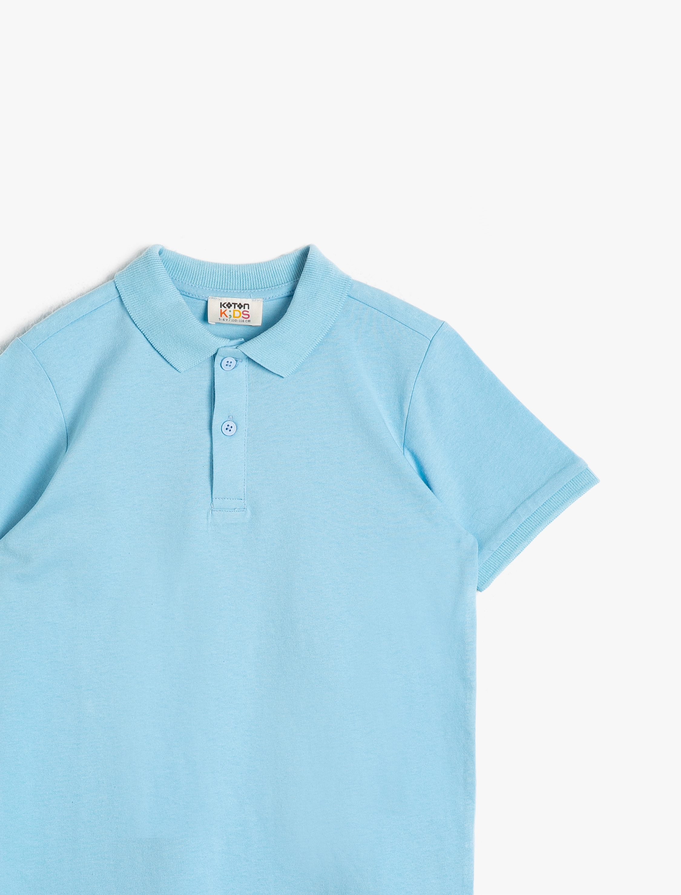  Erkek Çocuk Polo Yaka Pamuklu Düğmeli Kısa Kollu Tişört