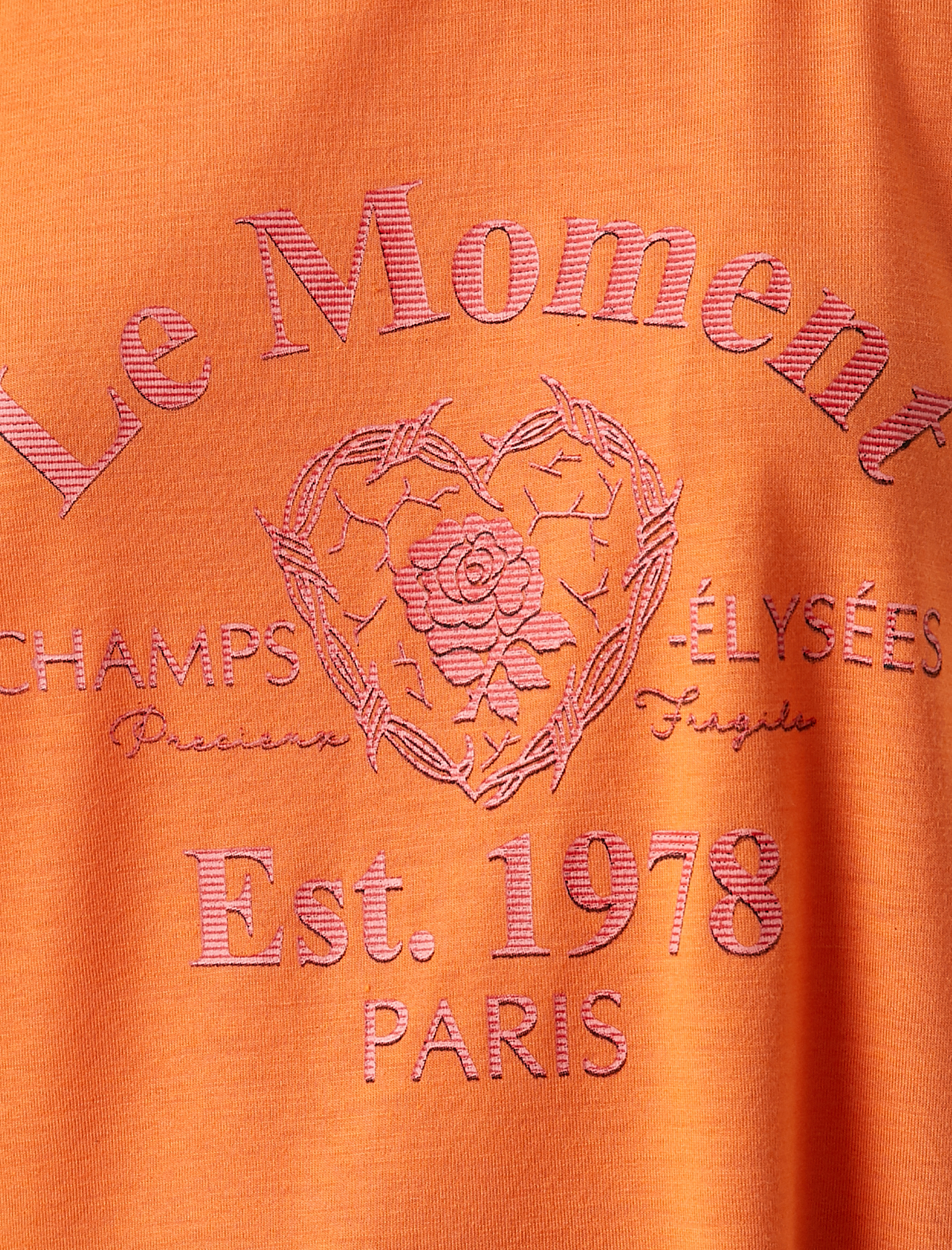   Yazı Baskılı Tişört Bisiklet Yaka Kısa Kollu