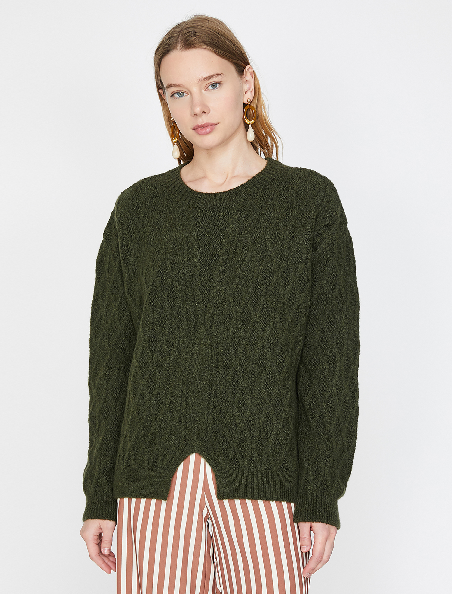   Örgülü Triko Kazak