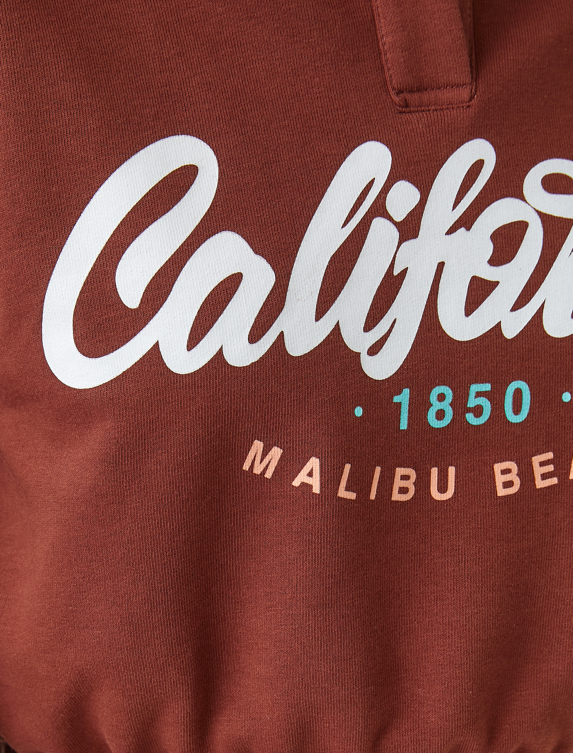   Polo Yaka Baskılı Sweatshirt