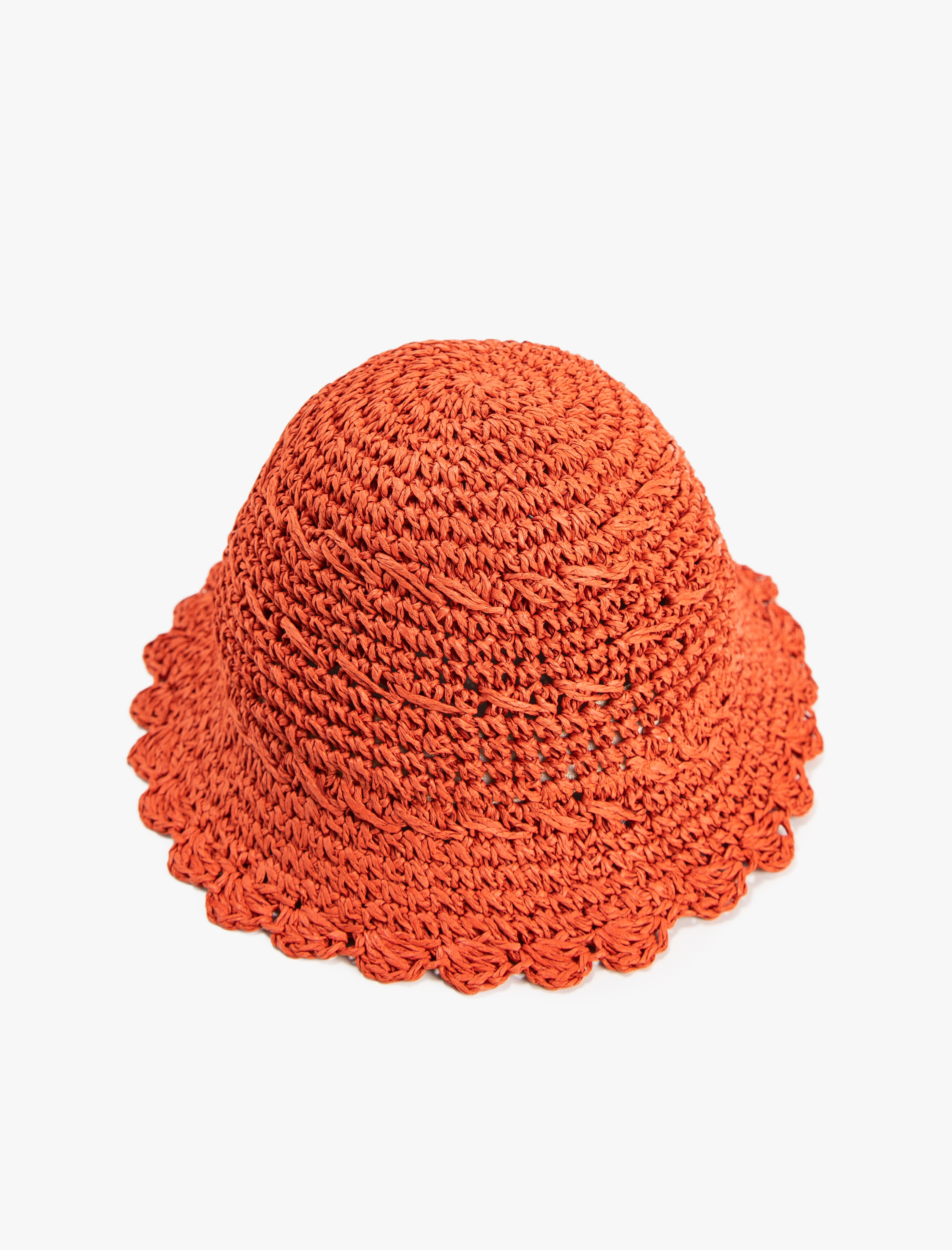  Kız Çocuk Hasır Örme Bucket Şapka