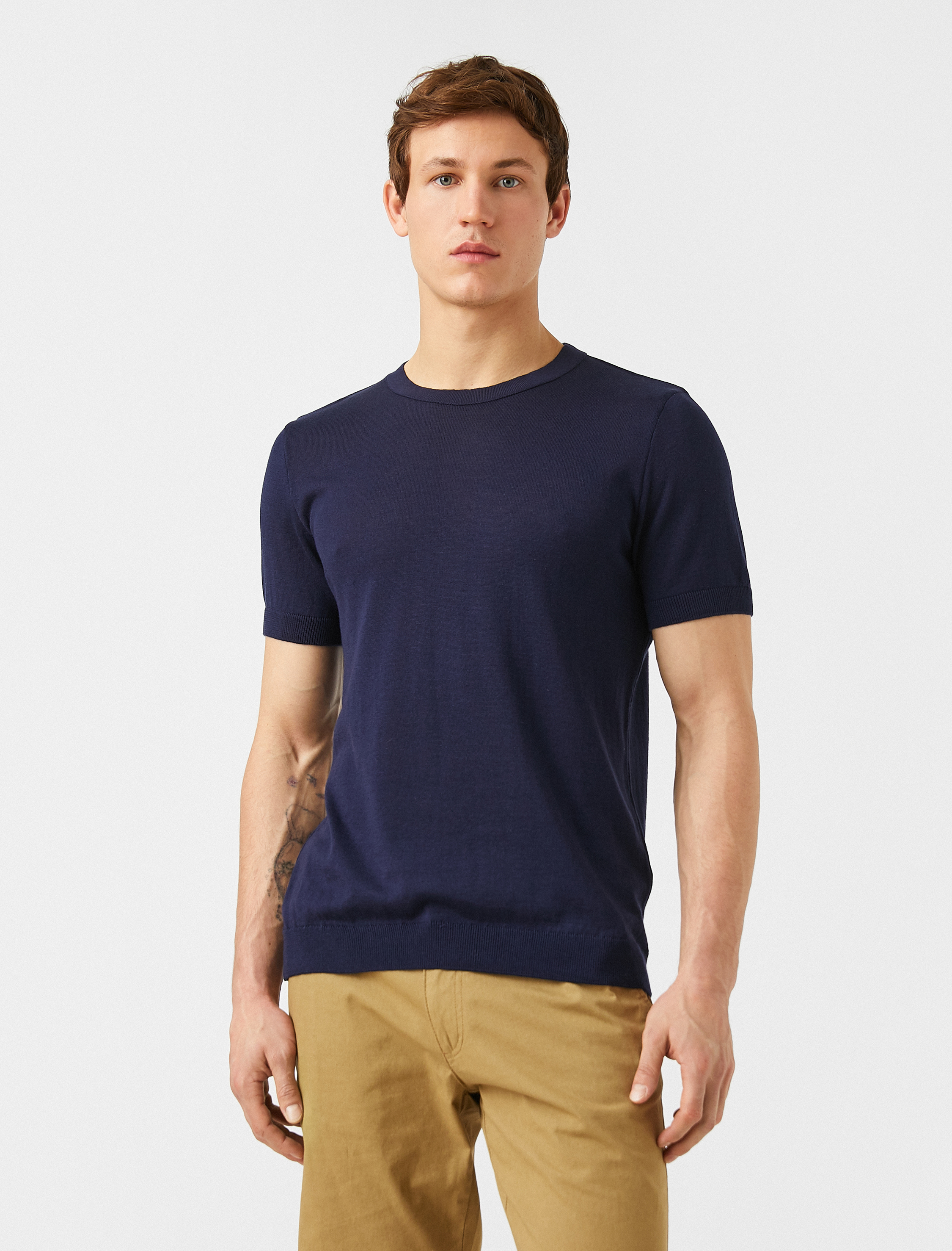   Basic Tişört Bisiklet Yaka