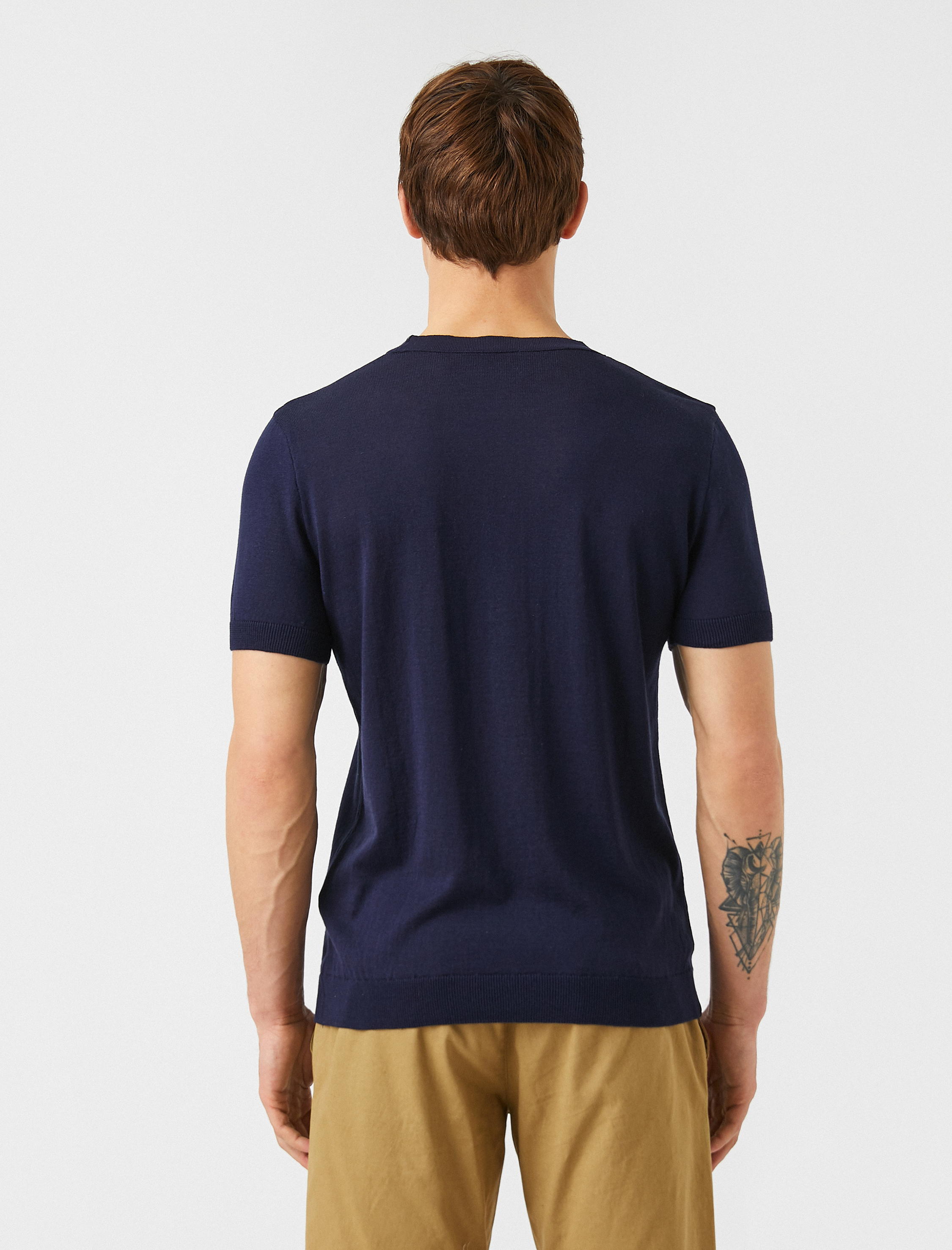   Basic Tişört Bisiklet Yaka