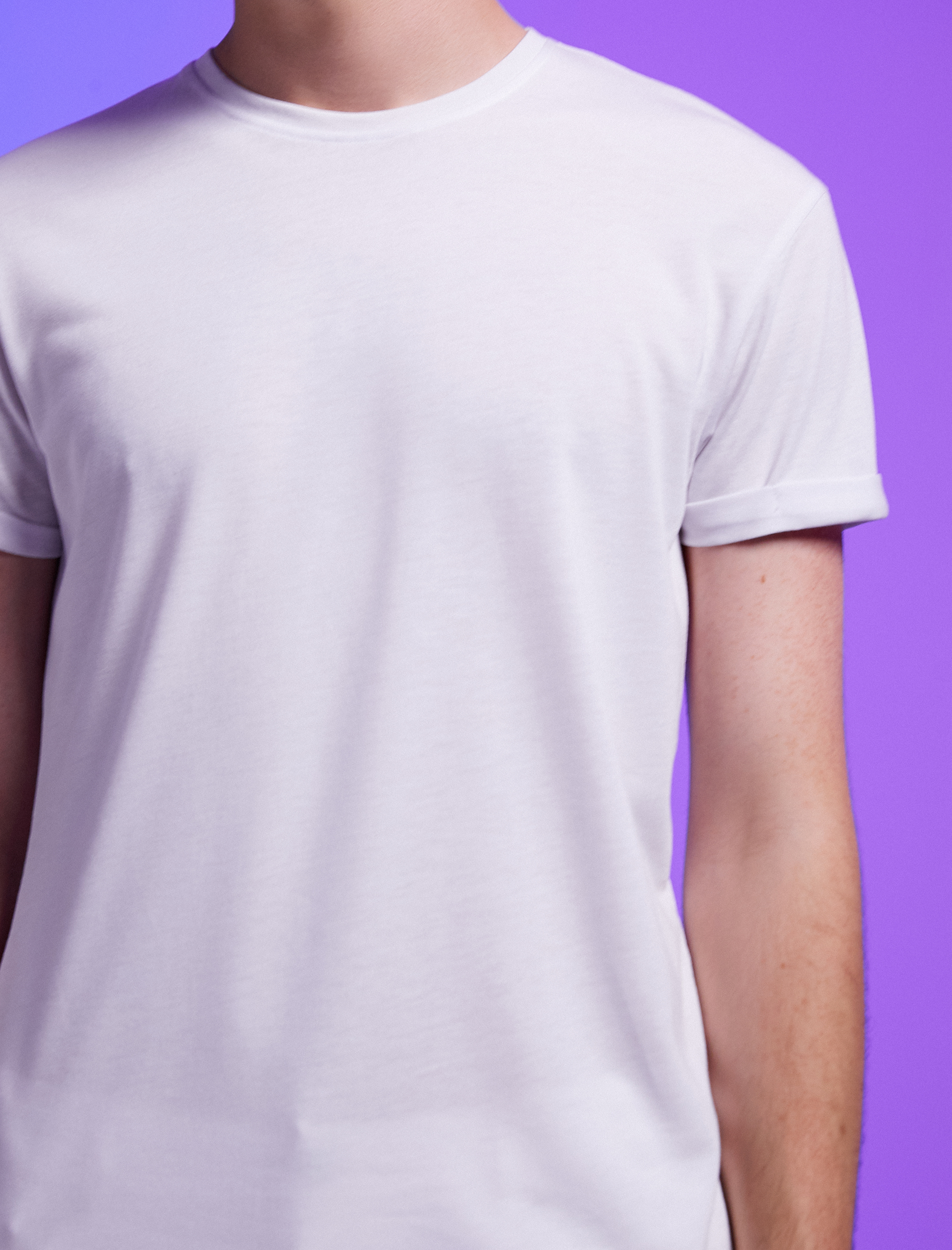   Basic Tişört Bisiklet Yaka