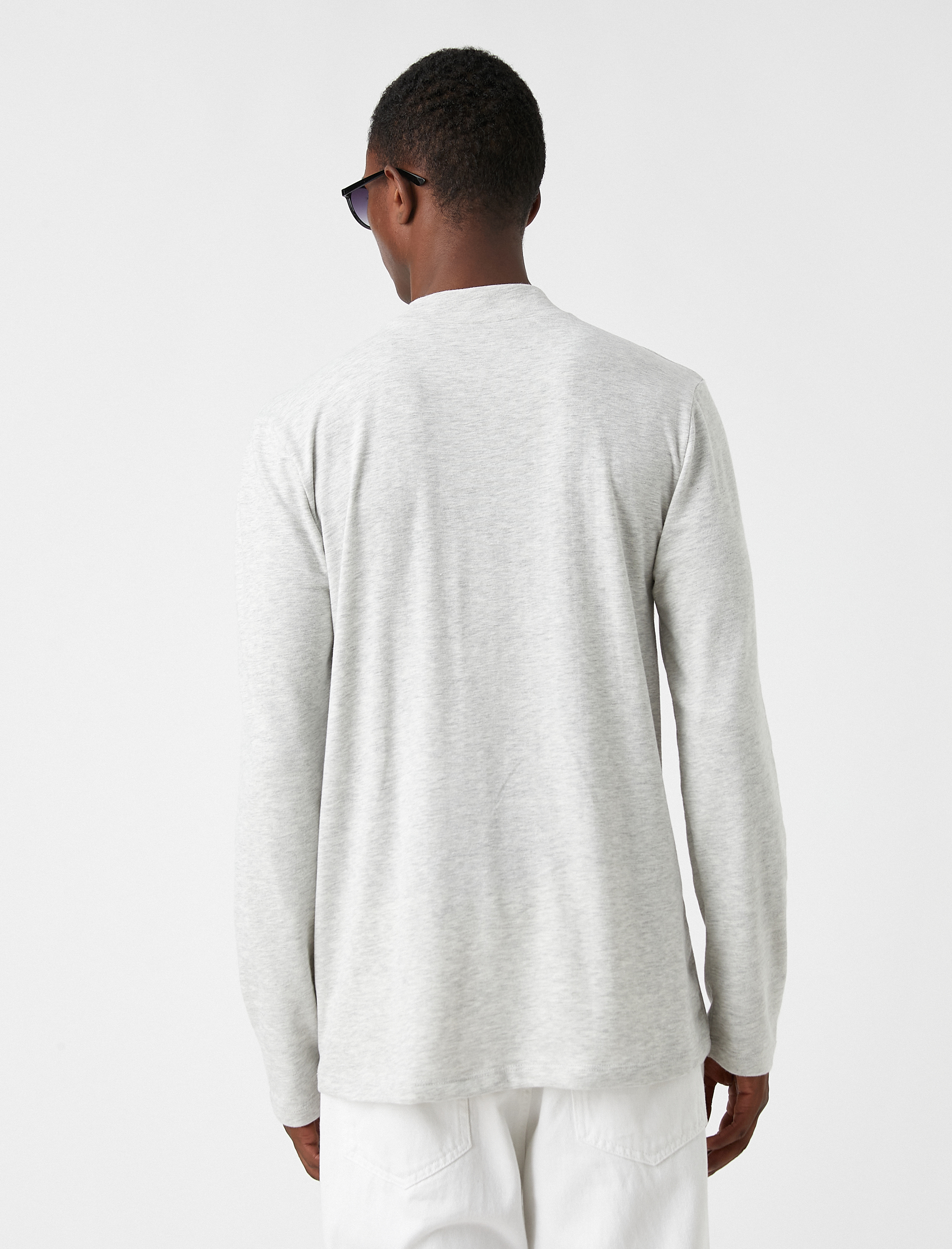   Uzun Kollu Tişört Bisiklet Yaka