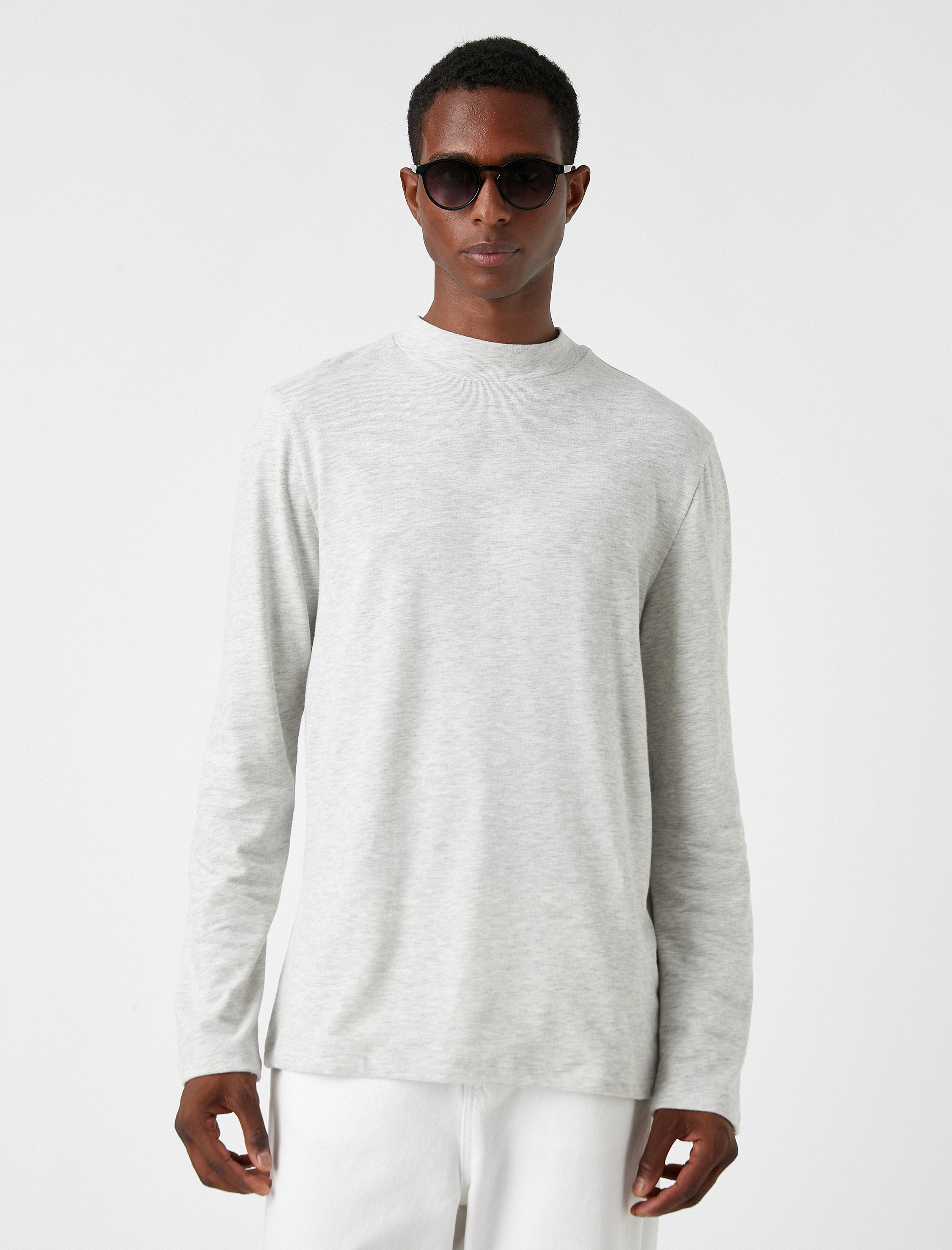   Uzun Kollu Tişört Bisiklet Yaka