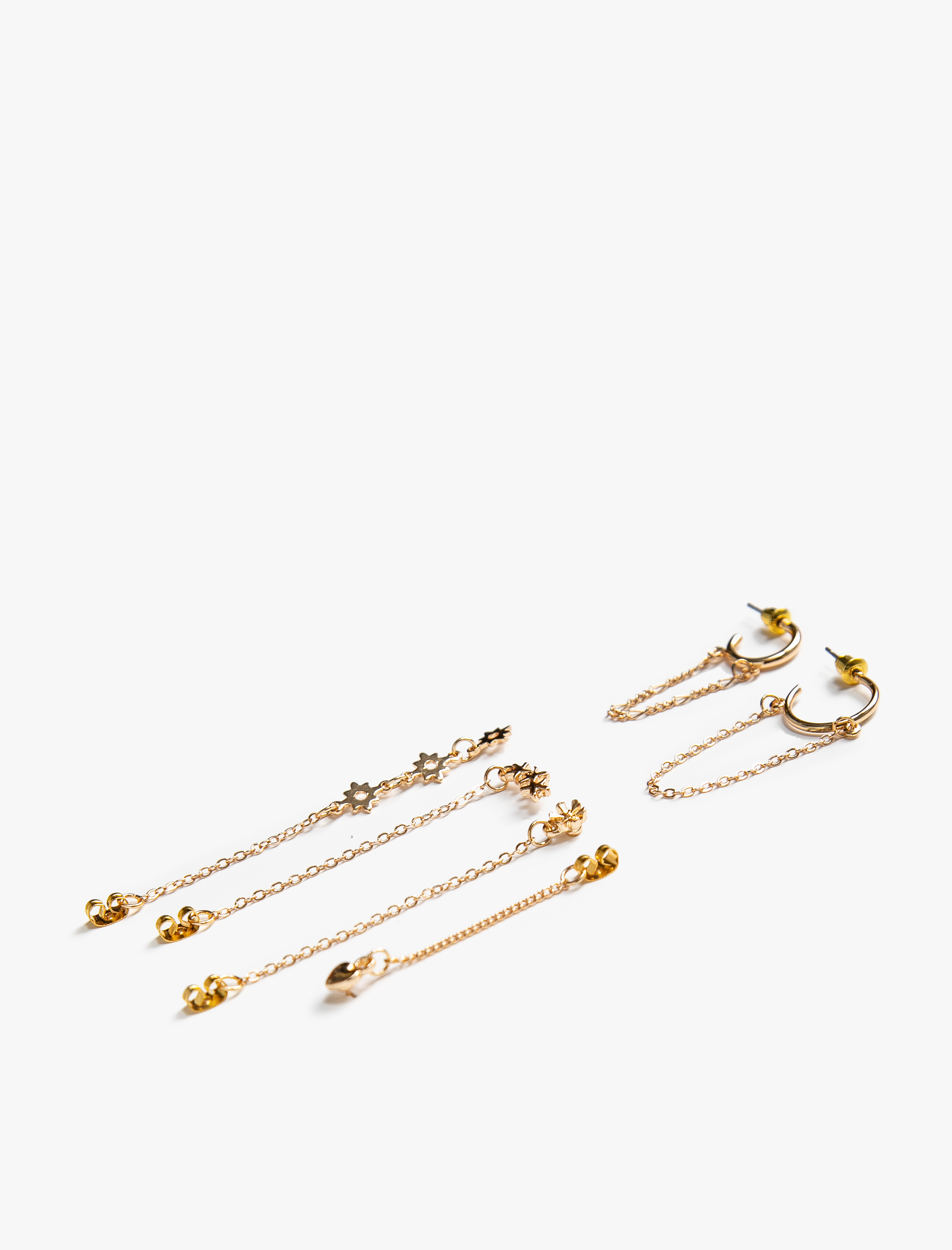  Kadın 6'lı Çelik Küpe Seti