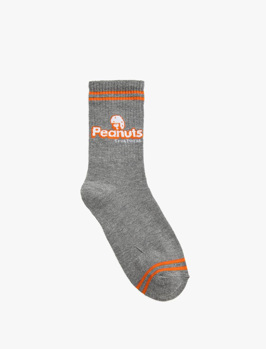  Erkek Peanuts Soket Çorap Lisanslı Baskılı