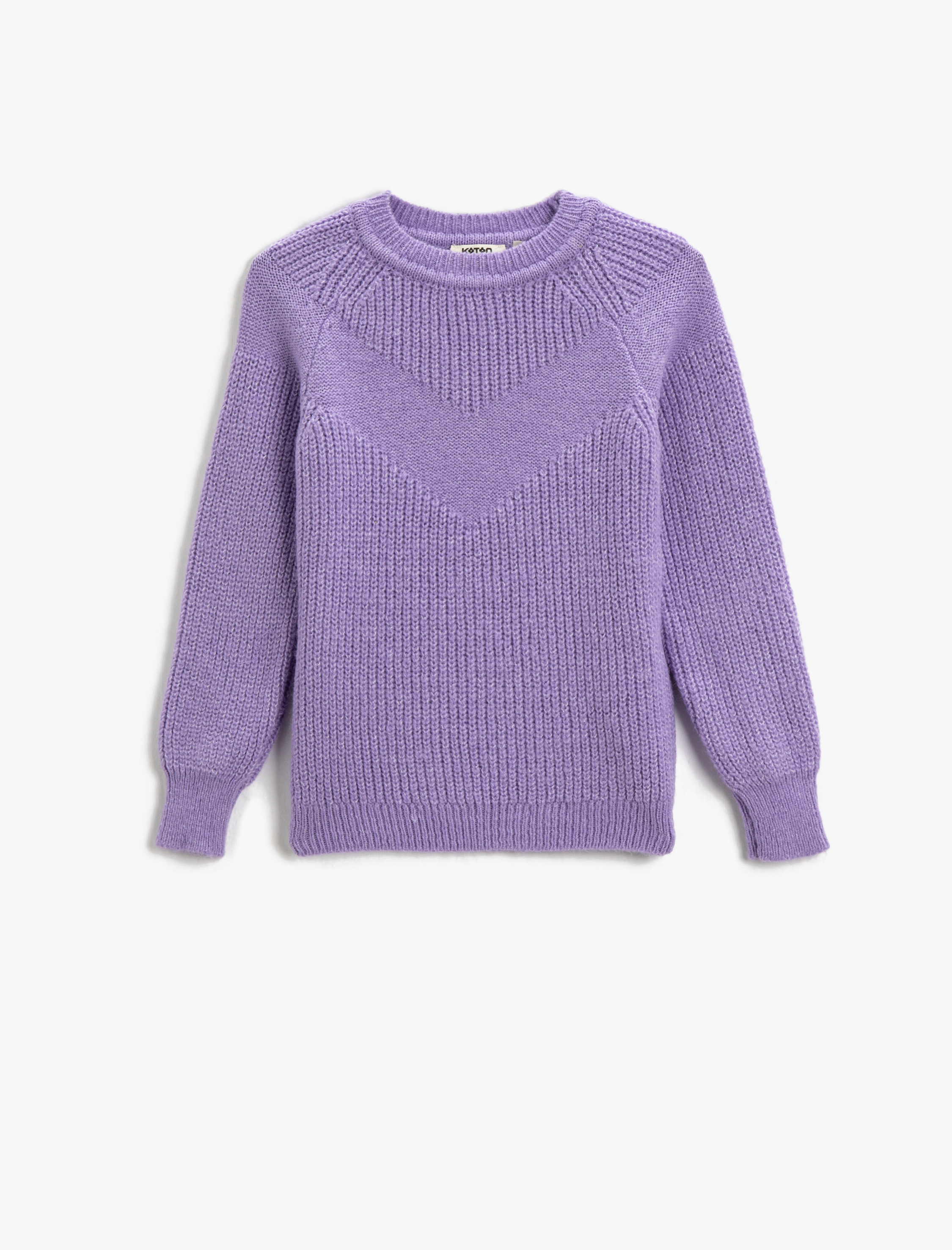  Kız Çocuk Basic Fitilli Triko Kazak