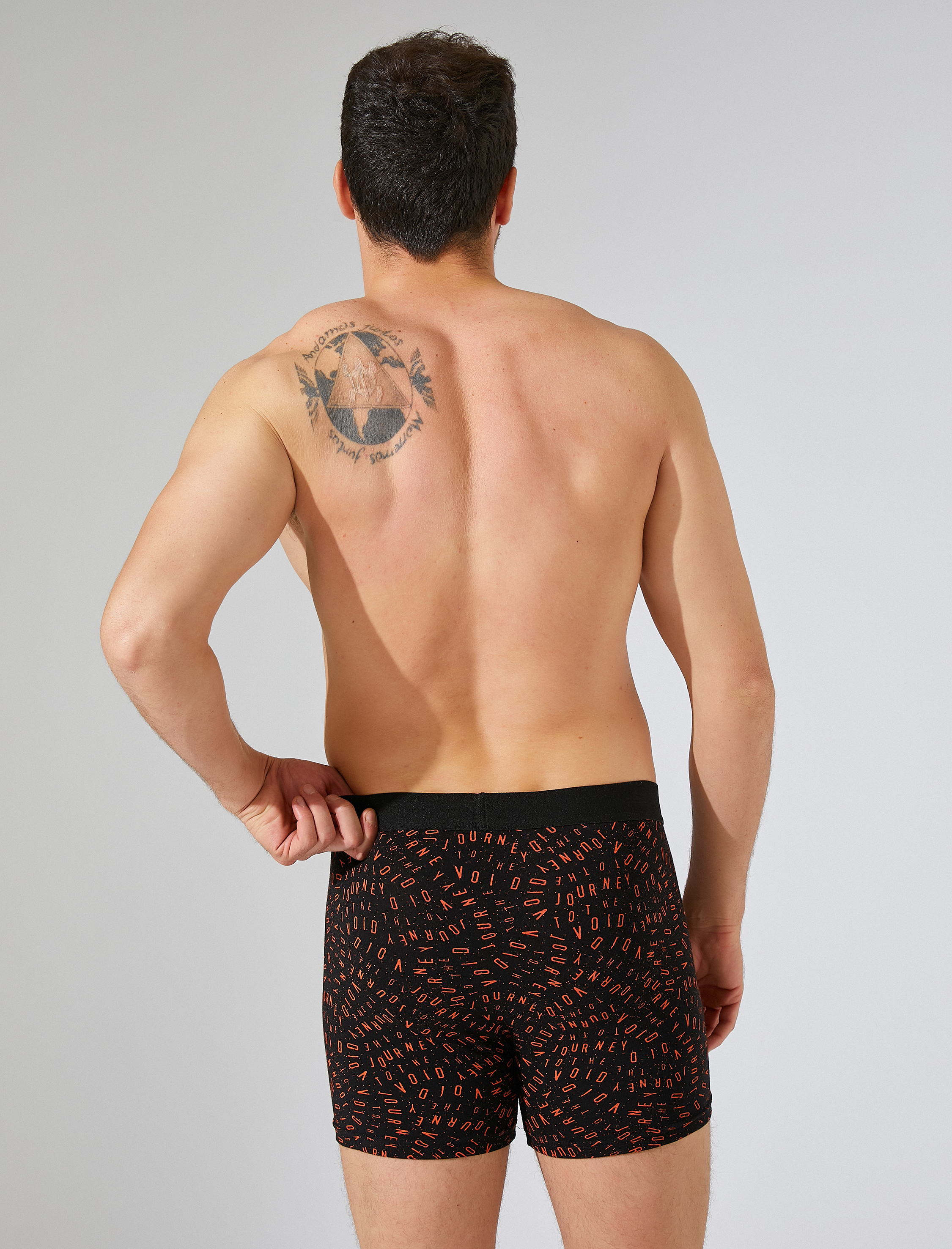   3'lü Boxer Pamuklu Desenli