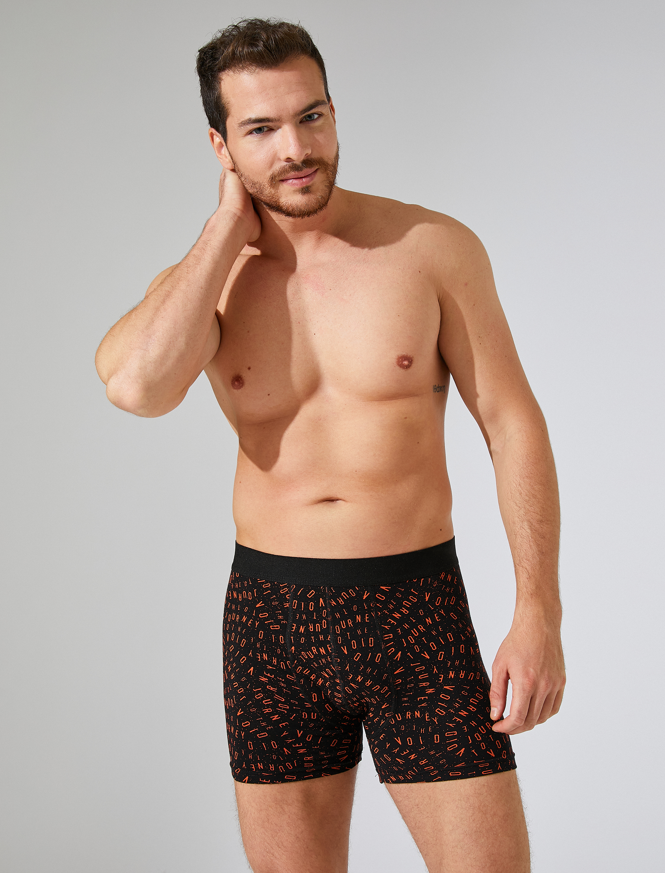   3'lü Boxer Pamuklu Desenli