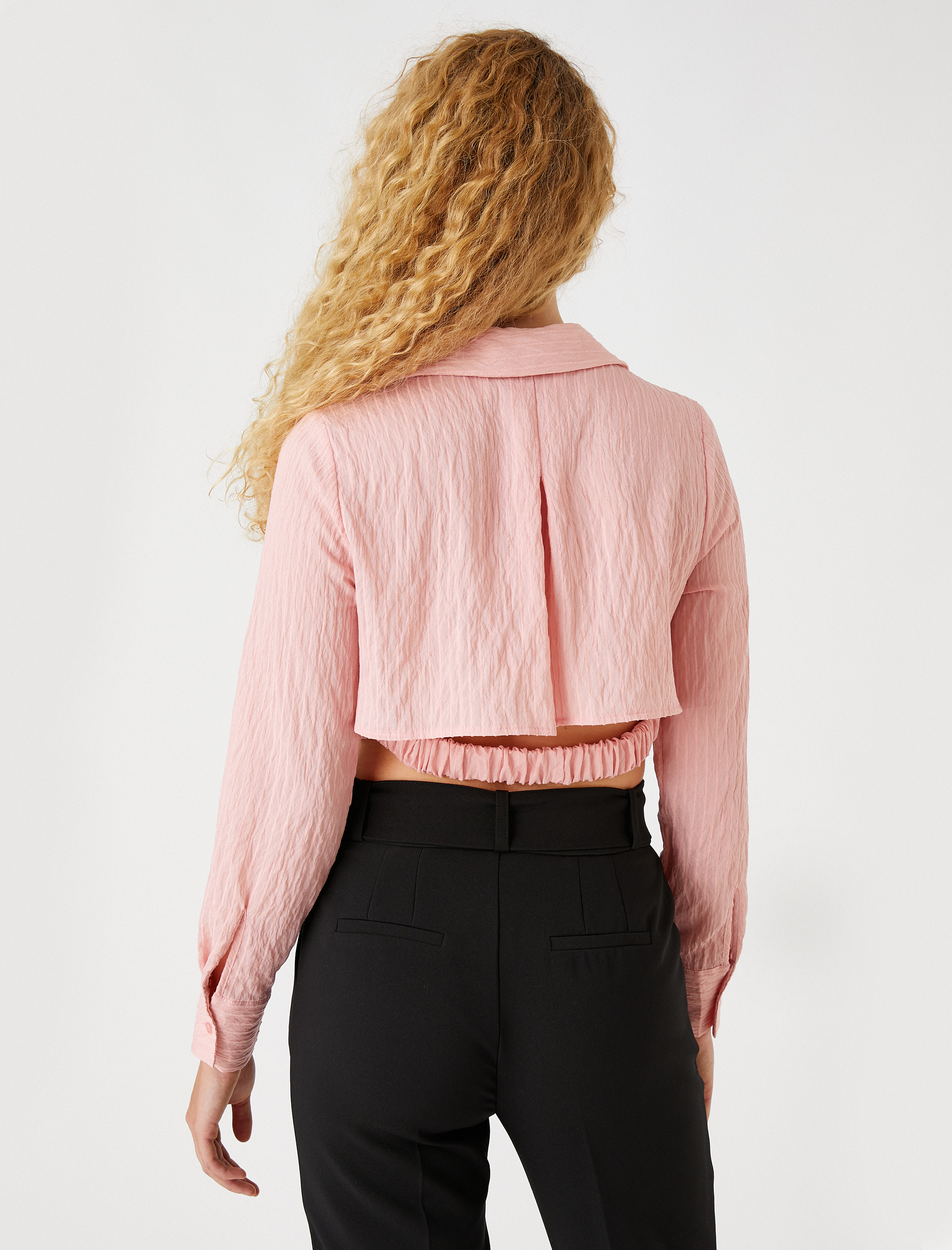   Crop Gömlek Drape Detaylı