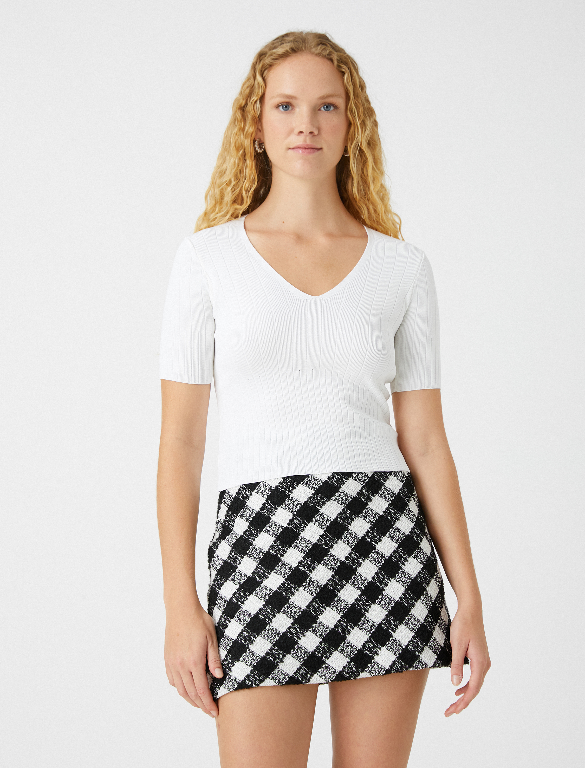   Kısa Kollu Triko Kazak