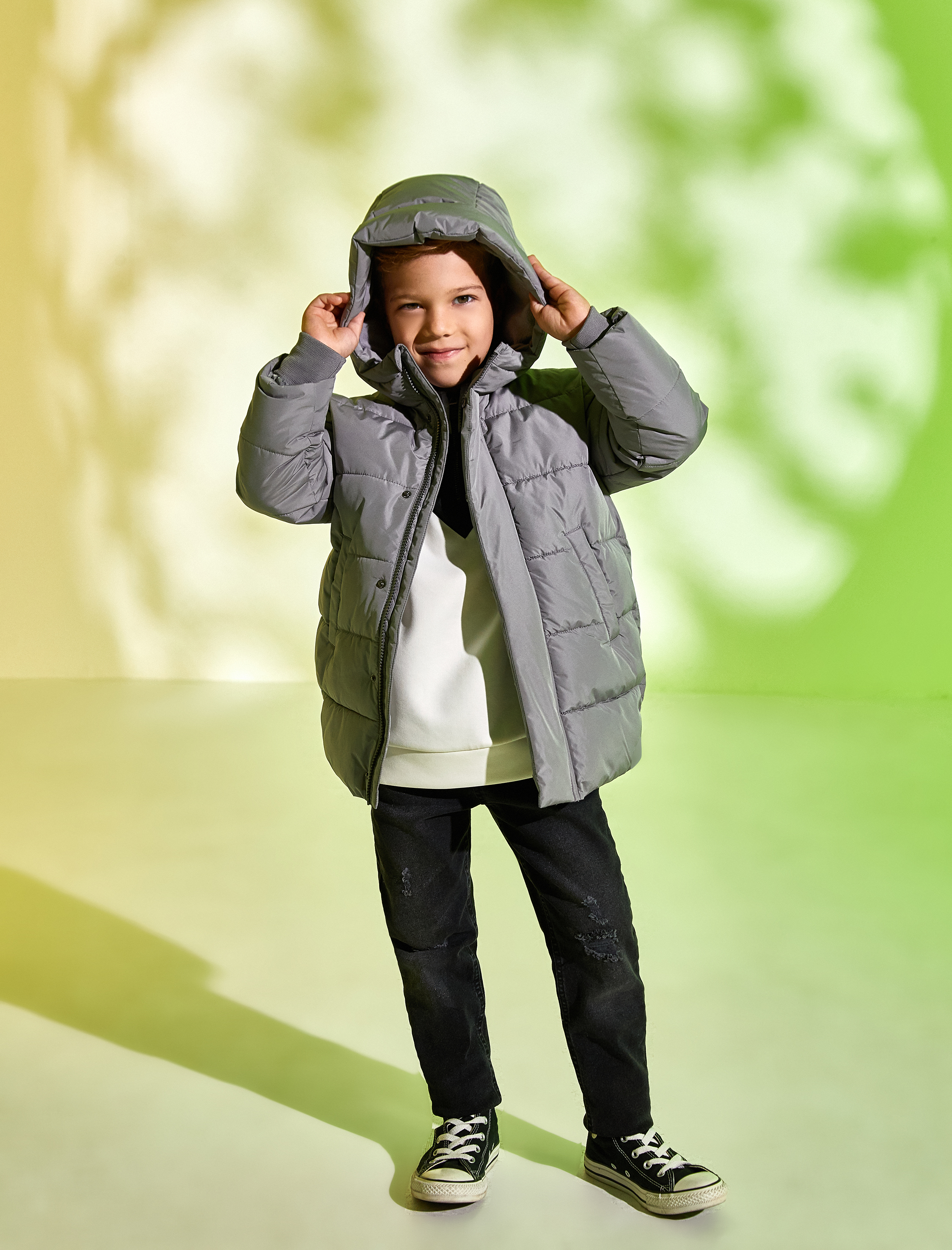  Erkek Çocuk Kapüşonlu Şişme Mont